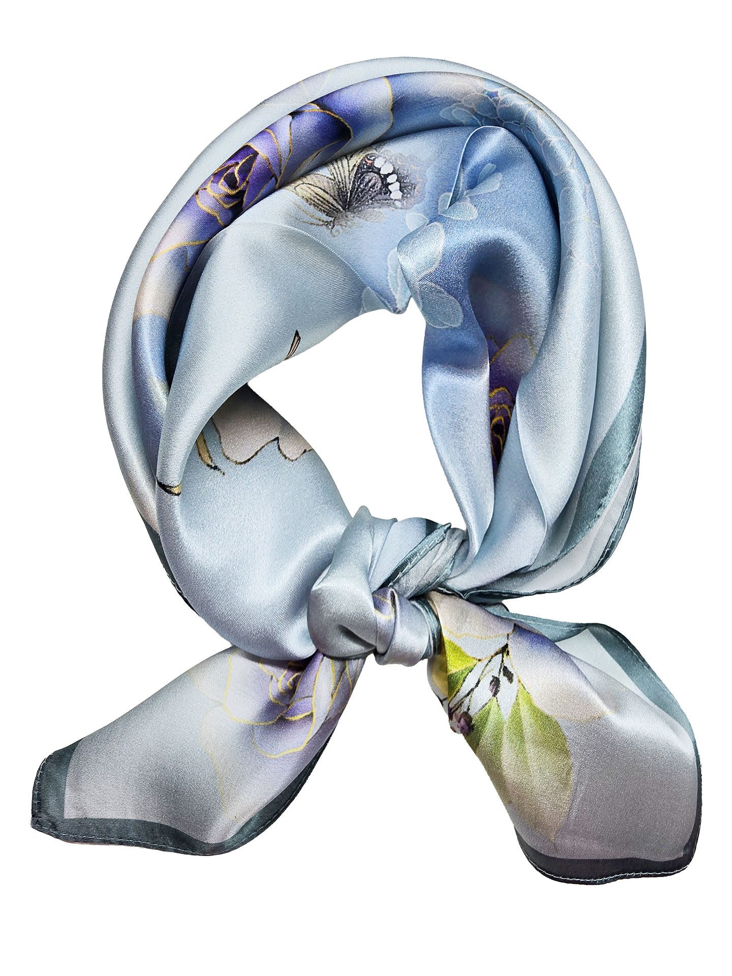 Moschen-Bayern Halstuch Halstuch Damen Nickituch Seidentuch Seidenhalstuch Blau Hellblau