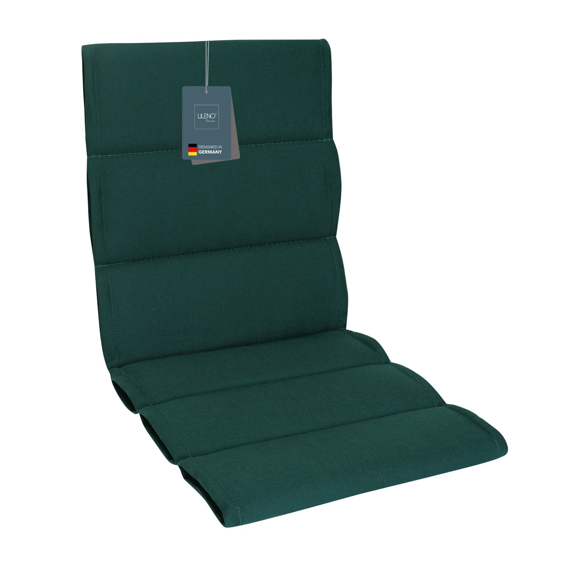 LILENO HOME Polsterauflage Niedriglehner, bequeme Sitzauflage für Gartenmöbel, Stuhlkissen, (1 St., 1er Set), 1er Set Gartenstuhl Auflage Anthrazit Sundance, Sitzpolster wasserfest