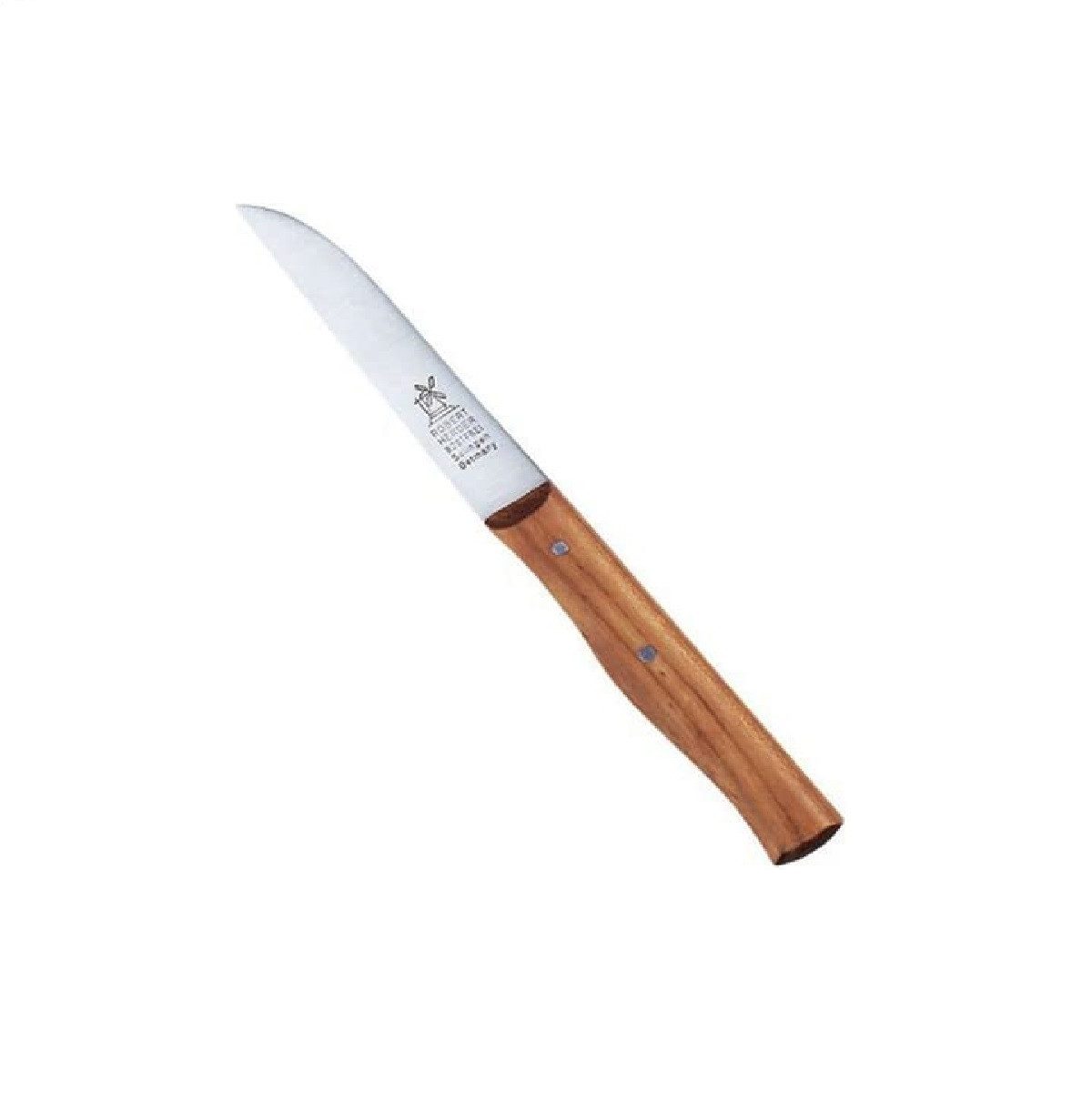 Windmühlenmesser Gemüsemesser Gemüsemesser mit Kirschholzgriff, rostfrei, poliert, 25 cm Länge, Klassisches Design, hochwertige Verarbeitung