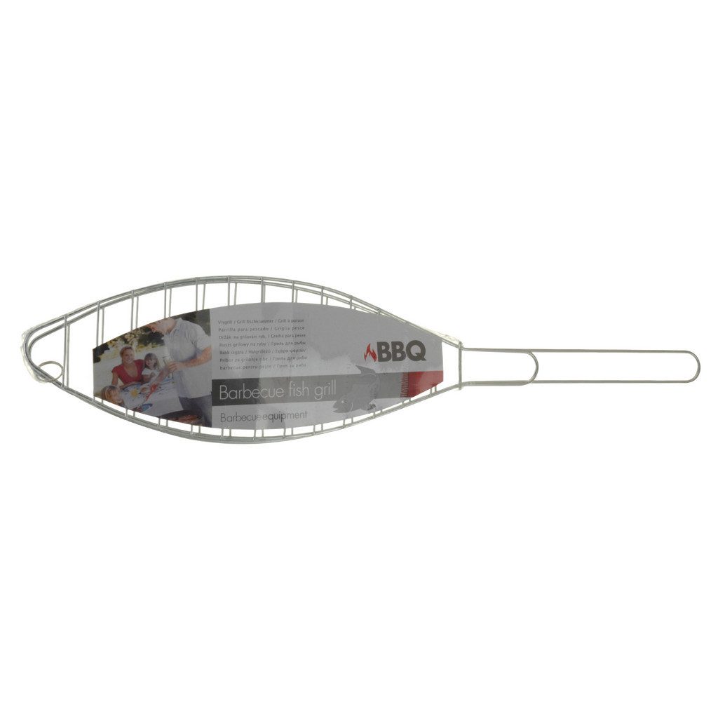 bbqprodukte Fischbesteck Fischgrill 42x9cm Metall Grill Zubehör BBQ Outdoor Camping (1-tlg), Edelstahl