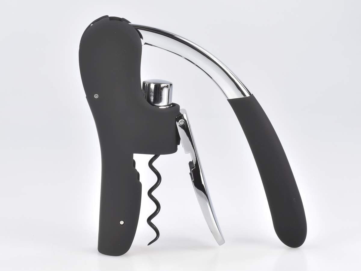 blomus Korkenzieher Leverman Pro, (kA), Weinflaschenöffner, integrierter Folienschneider, Ersatzspirale