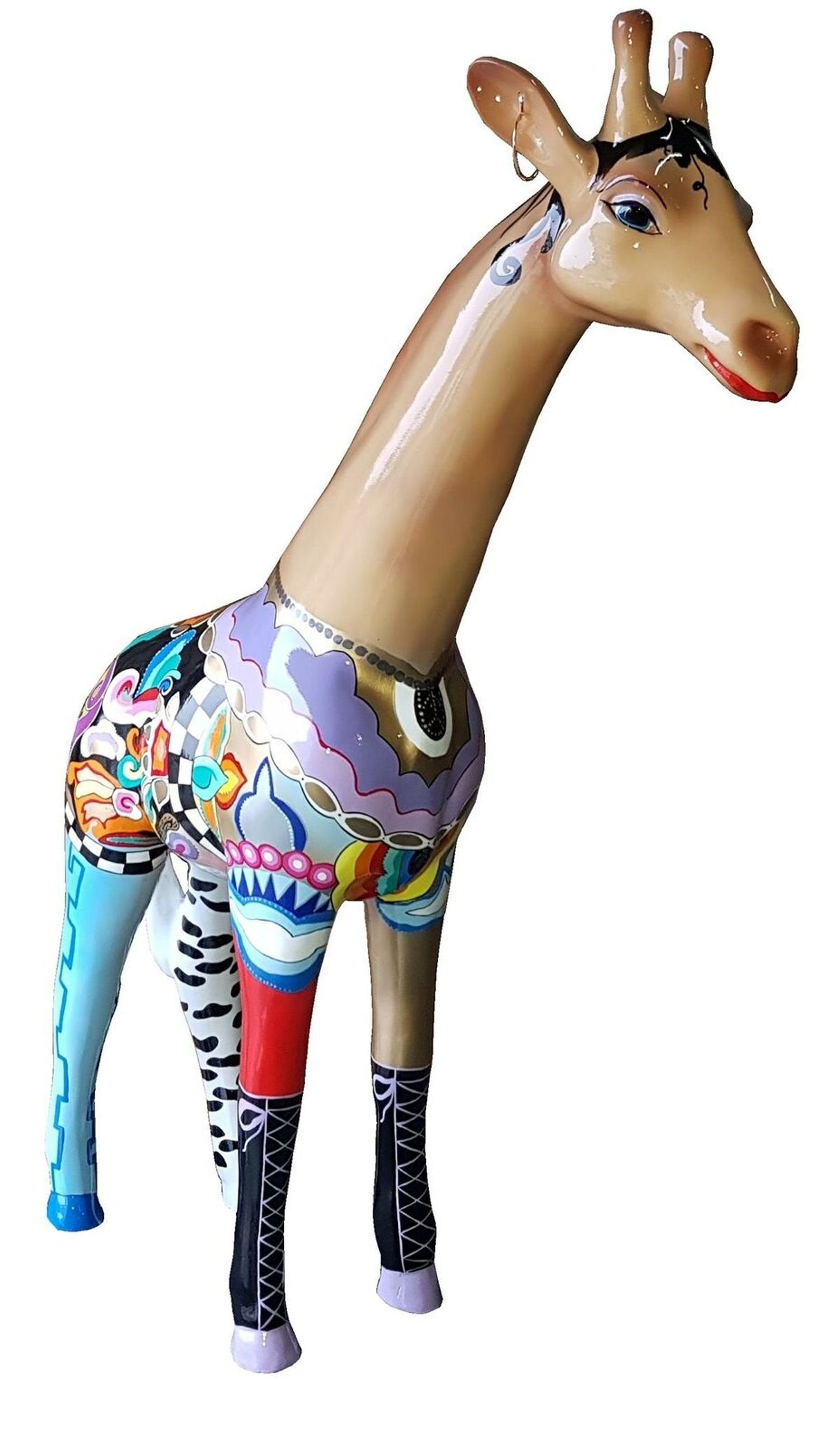 Figur Abstrakte Wohn Giraffe Statuen Gartenfigur, JVmoebel Design Skulpturen Deko Figuren