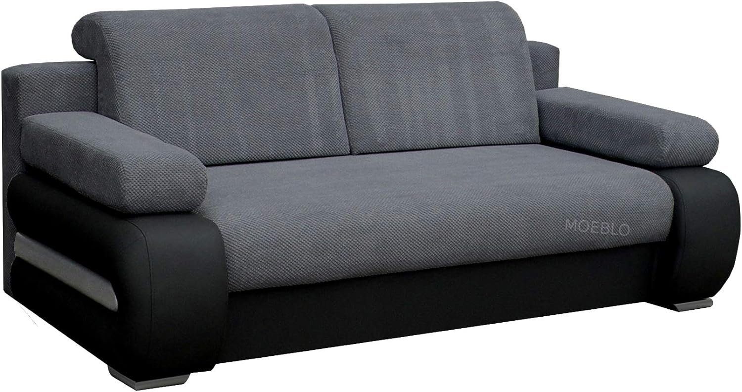 MOEBLO Schlafsofa York, Couch für Wohnzimmer, Sofagarnitur Polstersofa Wohnlandschaft, mit Schlaffunktion und Bettkasten