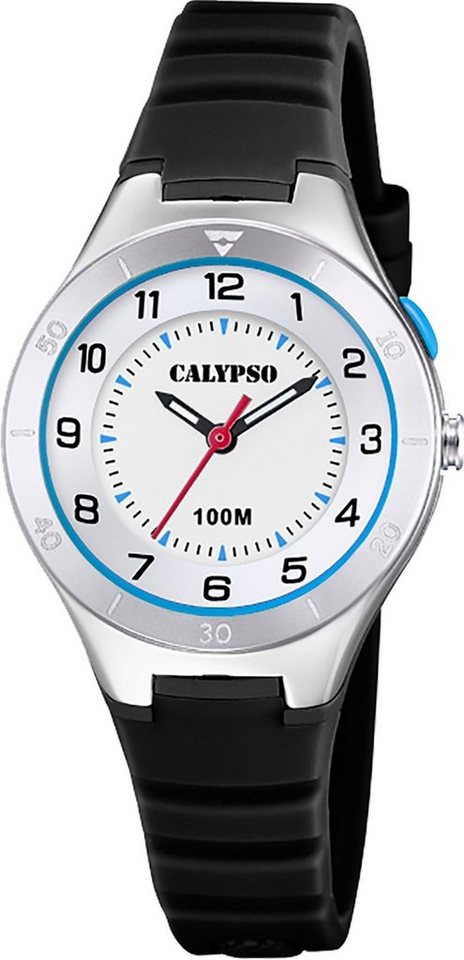 K5800/4, WATCHES CALYPSO Jugenduhr Analog Uhr Calypso Kunststoffarmband, (ca. Casual-Style rund, Jugend 31mm), Casual Quarzuhr mittel