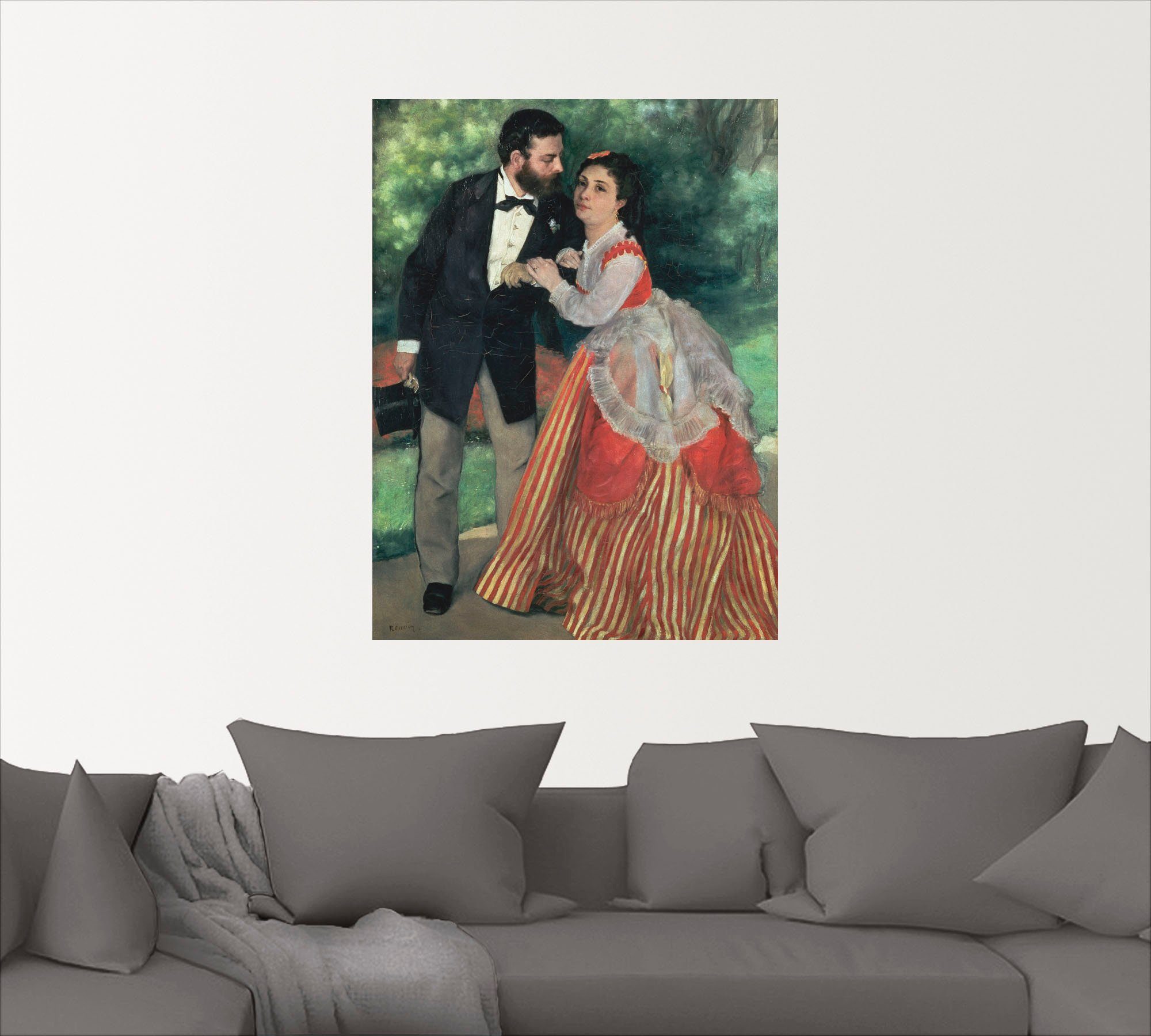 Artland Wandbild Das Ehepaar Größen (1 oder St), Sisley. Poster Paar versch. als Alfred Wandaufkleber Leinwandbild, 1868, in