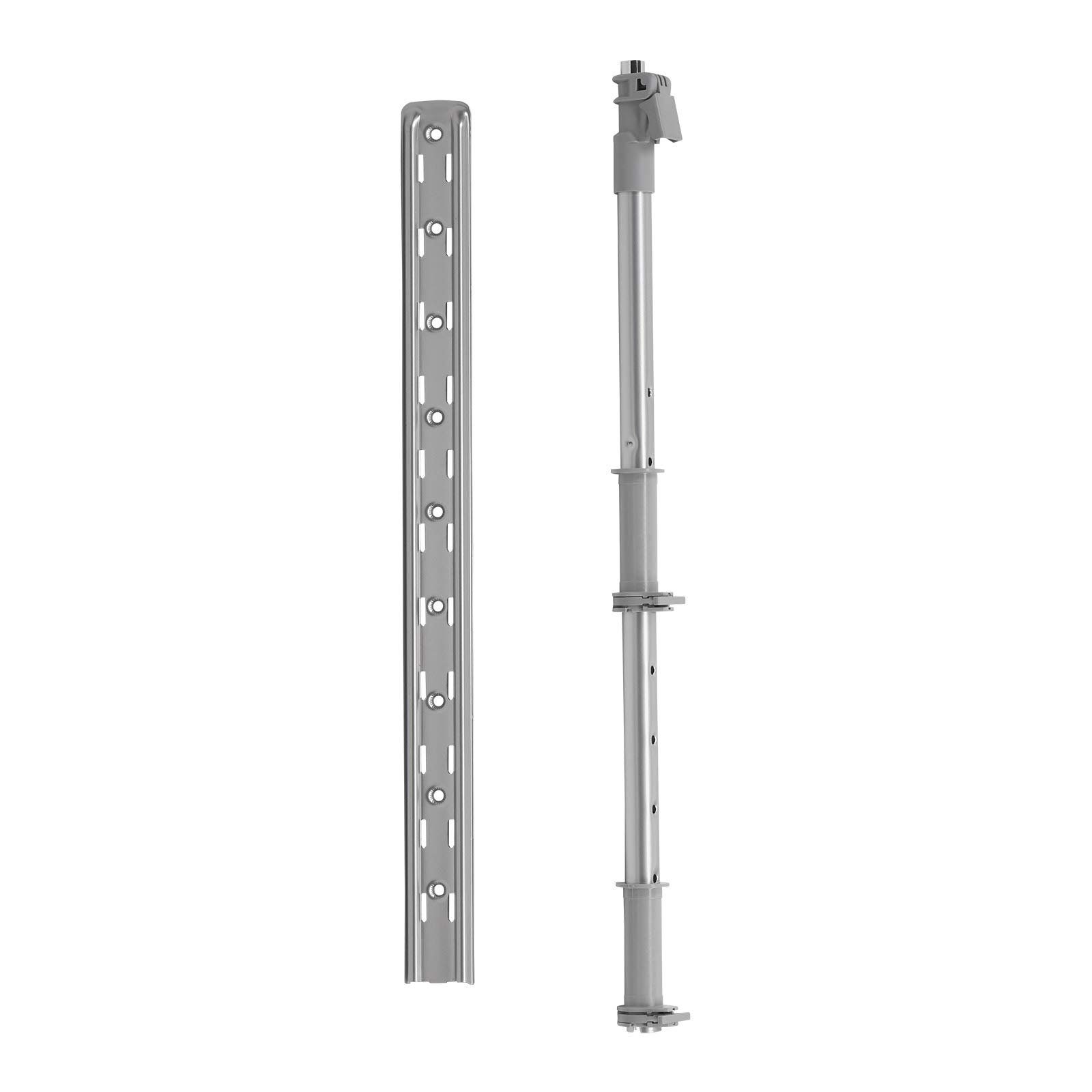 Kesseböhmer Auszugsboden Set Achsrohr für Eckschrankbeschlag LeMans II silber, Höhe: 720 - 900 mm