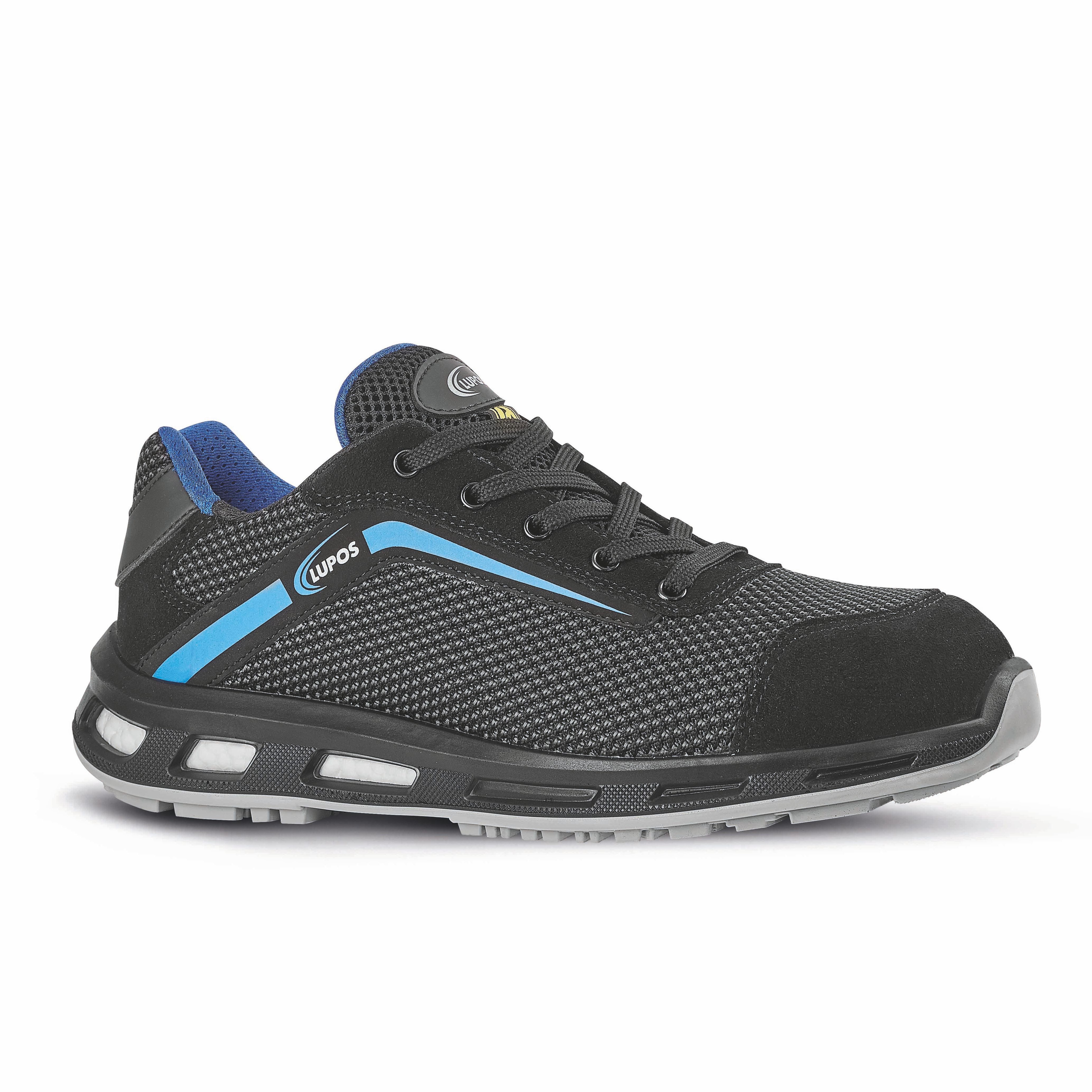 Lupos Lupos Ollie S1P SRC ESD, Sicherheitshalbschuhe Arbeitsschuh Gefertigt aus weichem Veloursleder mit atmungsaktiven Mesh-Einsätzen