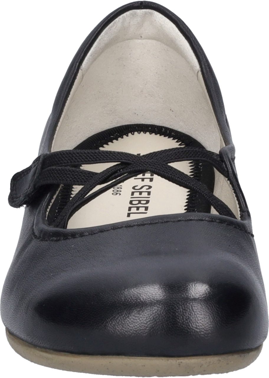 Josef Seibel Fiona 39 Riemchenballerina Festtagsschuh, Slipper, Komfortschuh mit überkreuztem Gummizug