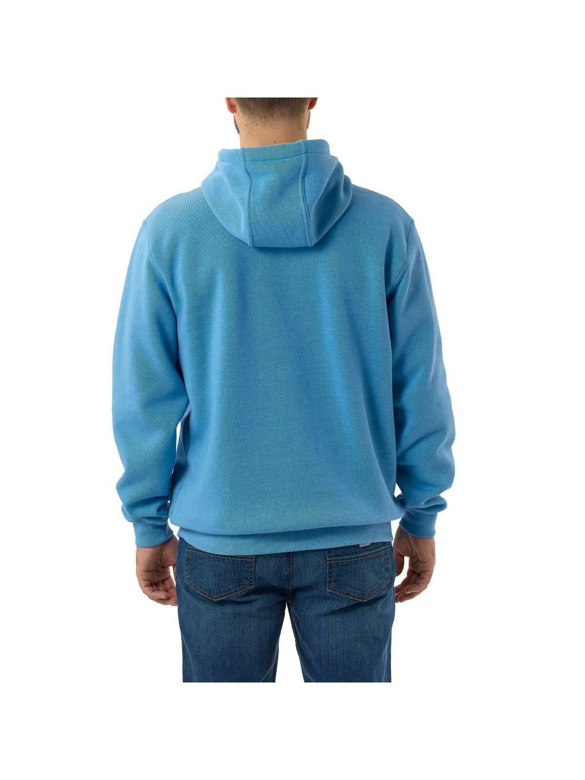 Carhartt Kapuzensweatshirt Carhartt Logo Sweatshirt hellblau/weiß günstig online kaufen