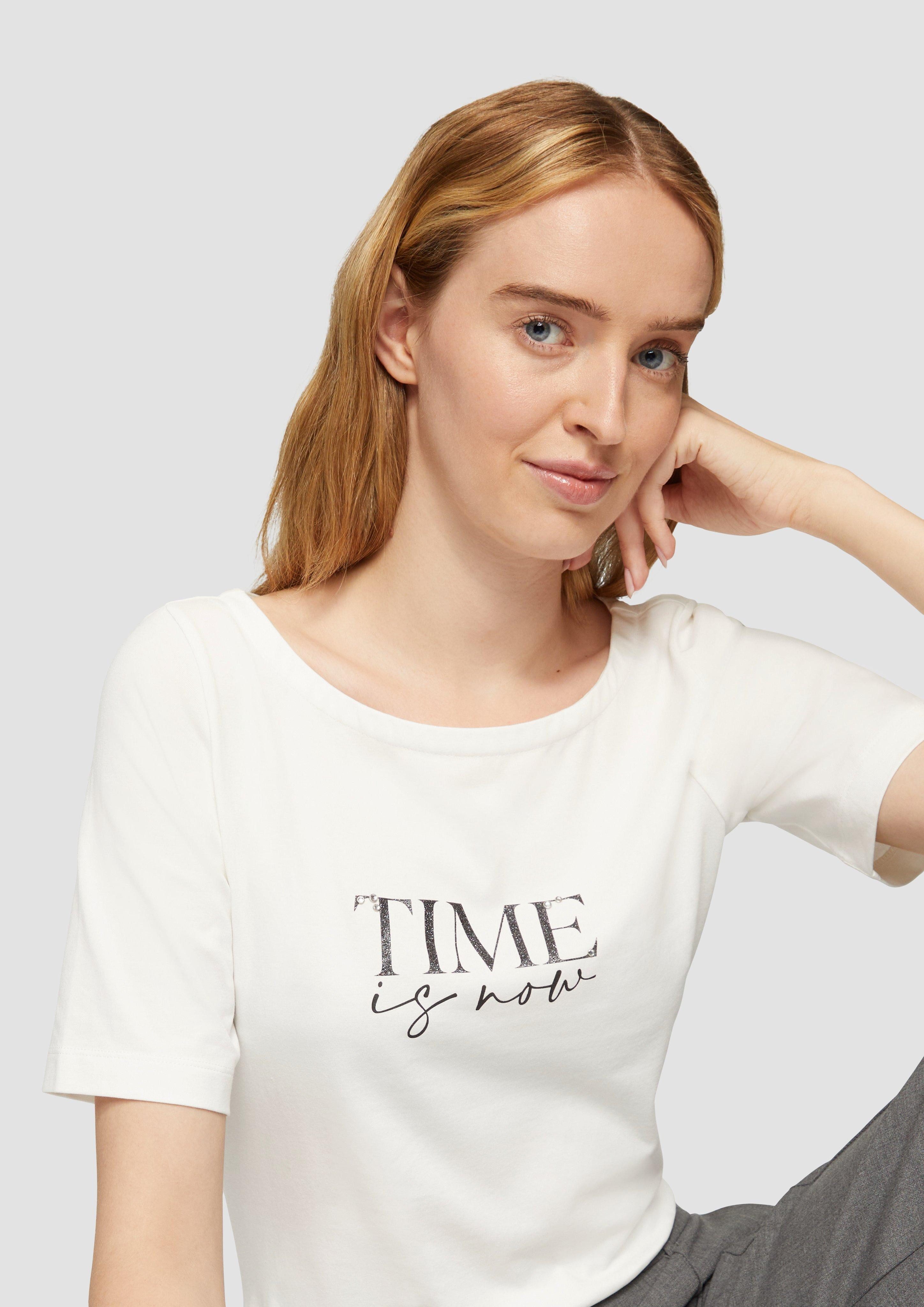 s.Oliver BLACK LABEL Kurzarmshirt T-Shirt mit günstig online kaufen