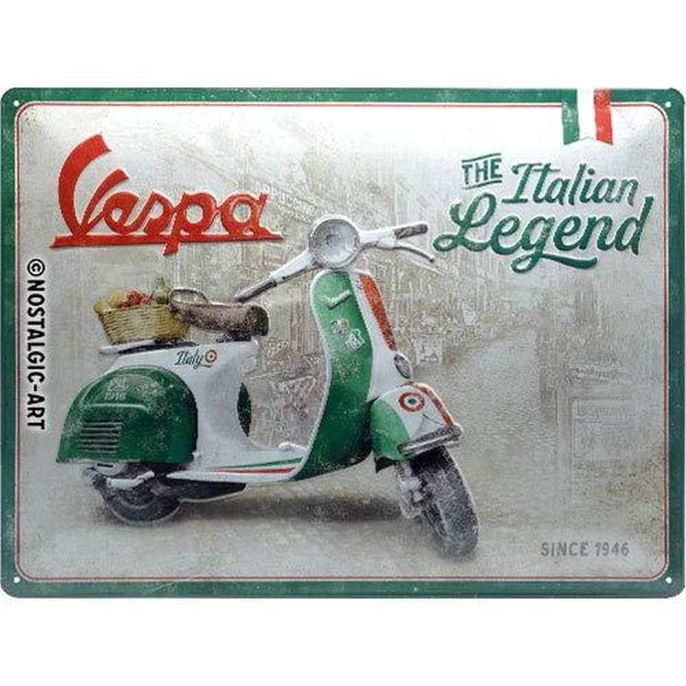 Nostalgic-Art Metallschild Blechschild 30 x 40 cm - Vespa - Italian Legend