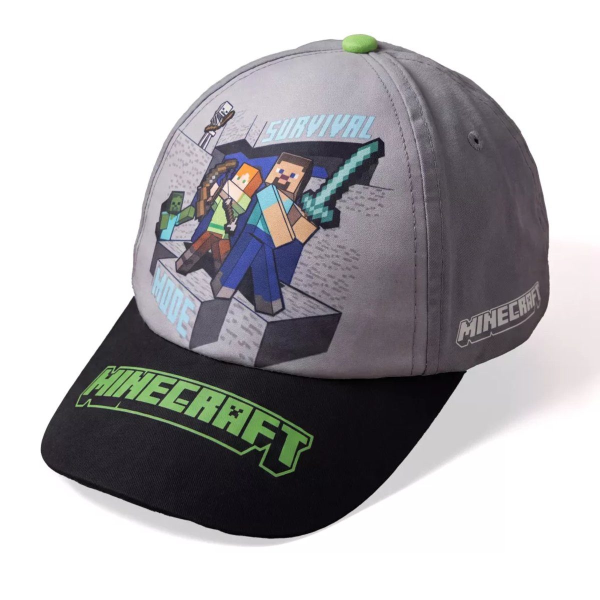 Minecraft Baseball Cap Minecraft Survival mode Kinder Baseballcap 55 cm