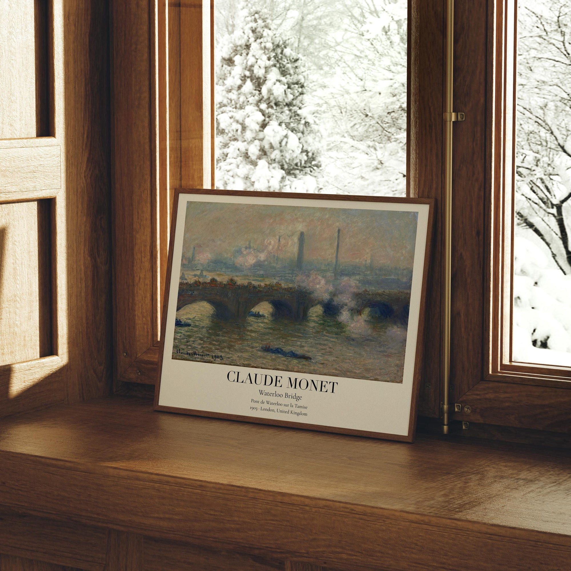 JUSTGOODMOOD Poster Premium ® Claude Monet Poster · Waterloo Bridge London 1903 Vintage, (1 St), verschiedene Größen wählbar