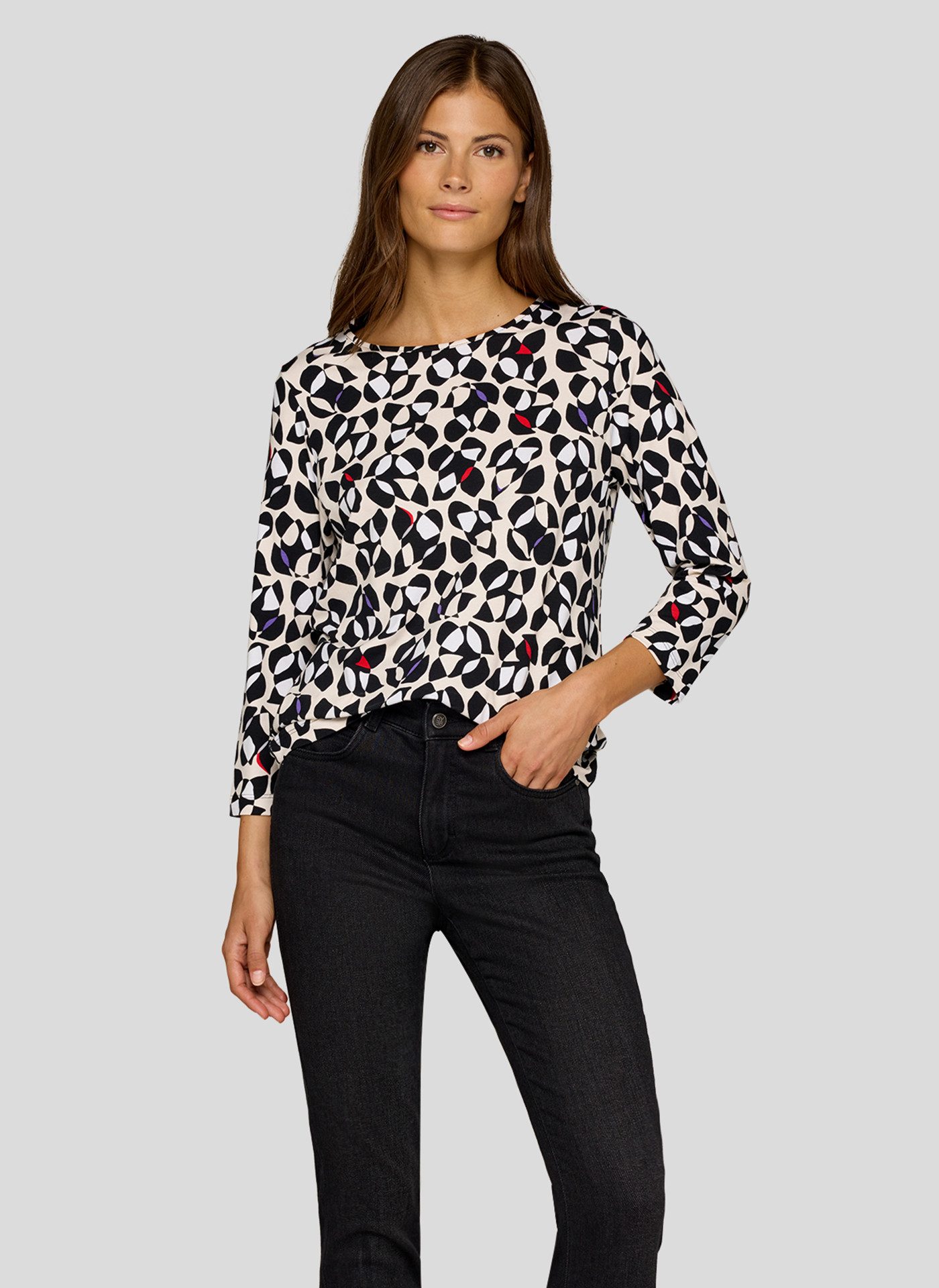 Rabe 3/4-Arm-Shirt mit All-Over Print günstig online kaufen