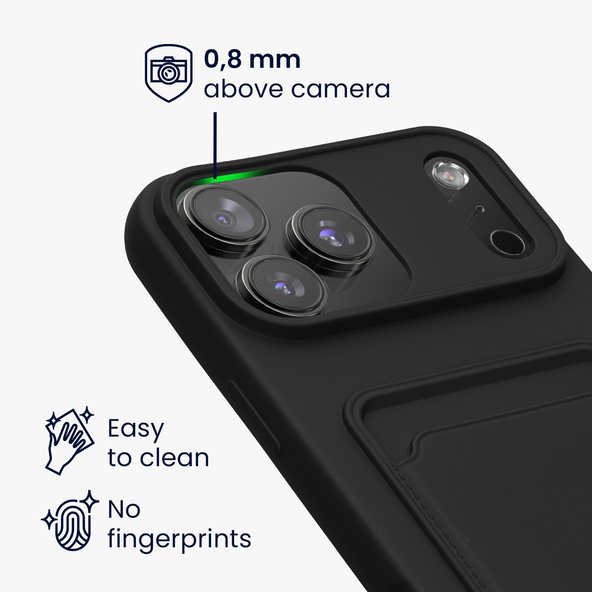 kwmobile Smartphone-Hülle Hülle für Apple iPhone 17 Pro Max, Handyhülle mit Fach für Karten - Handy Cover Case