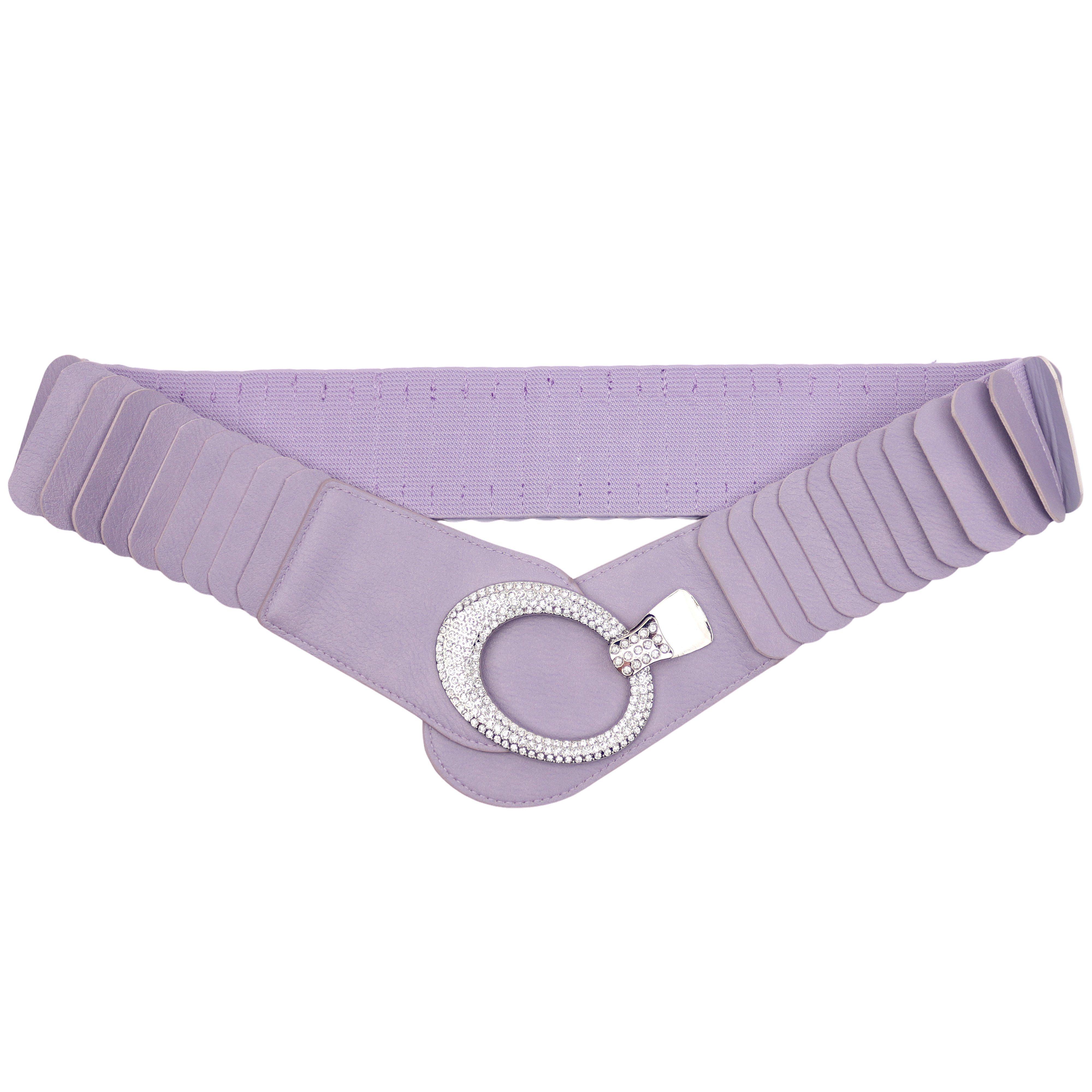 MIRROSI Taillengürtel breit 6cm für Taillenumfang 85 bis 110cm,mit Strass ONESIZE (Unifarben, Angenehmes Tragesgefühl) Breiter Stretch Gürtel