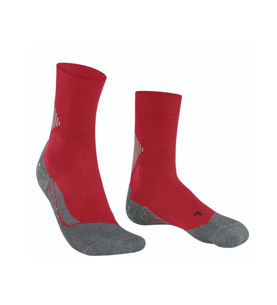 FALKE Funktionssocken 4 Grip (Stabilität mit Silikon-Noppen) karminrot/grau Herren - 1 Paar