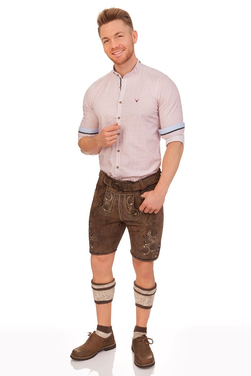 Hatico Trachtenhemd Trachtenhemd - GODRIC - blau, rot