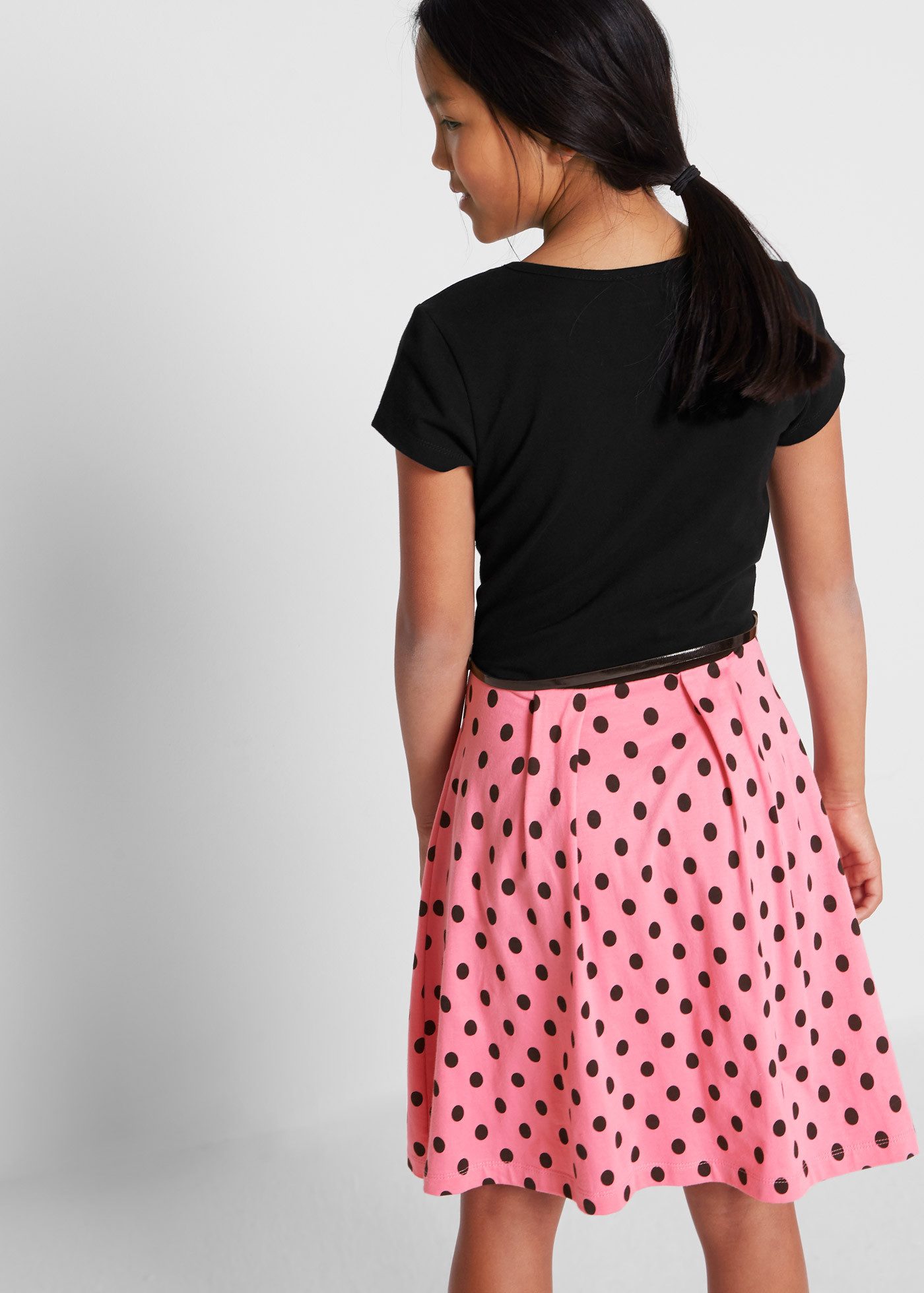 bonprix Jerseykleid mit Baumwolle, Regular fit, mit kurzem Ärmel