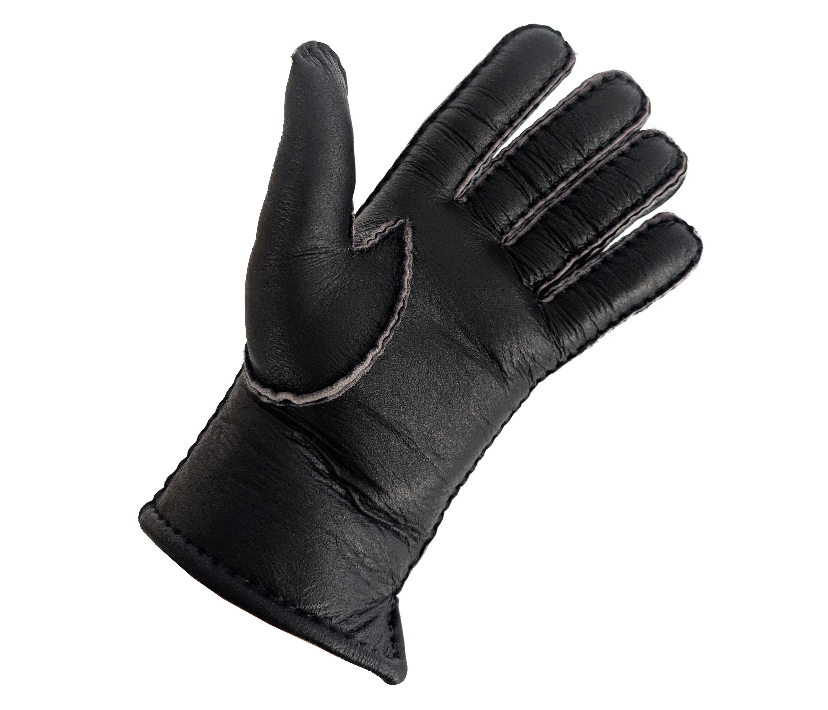 Reissner Lammfelle Lederhandschuhe Finger Handschuhe LUX NAPPA Merino Lammfell mit Nappaleder (1-St)