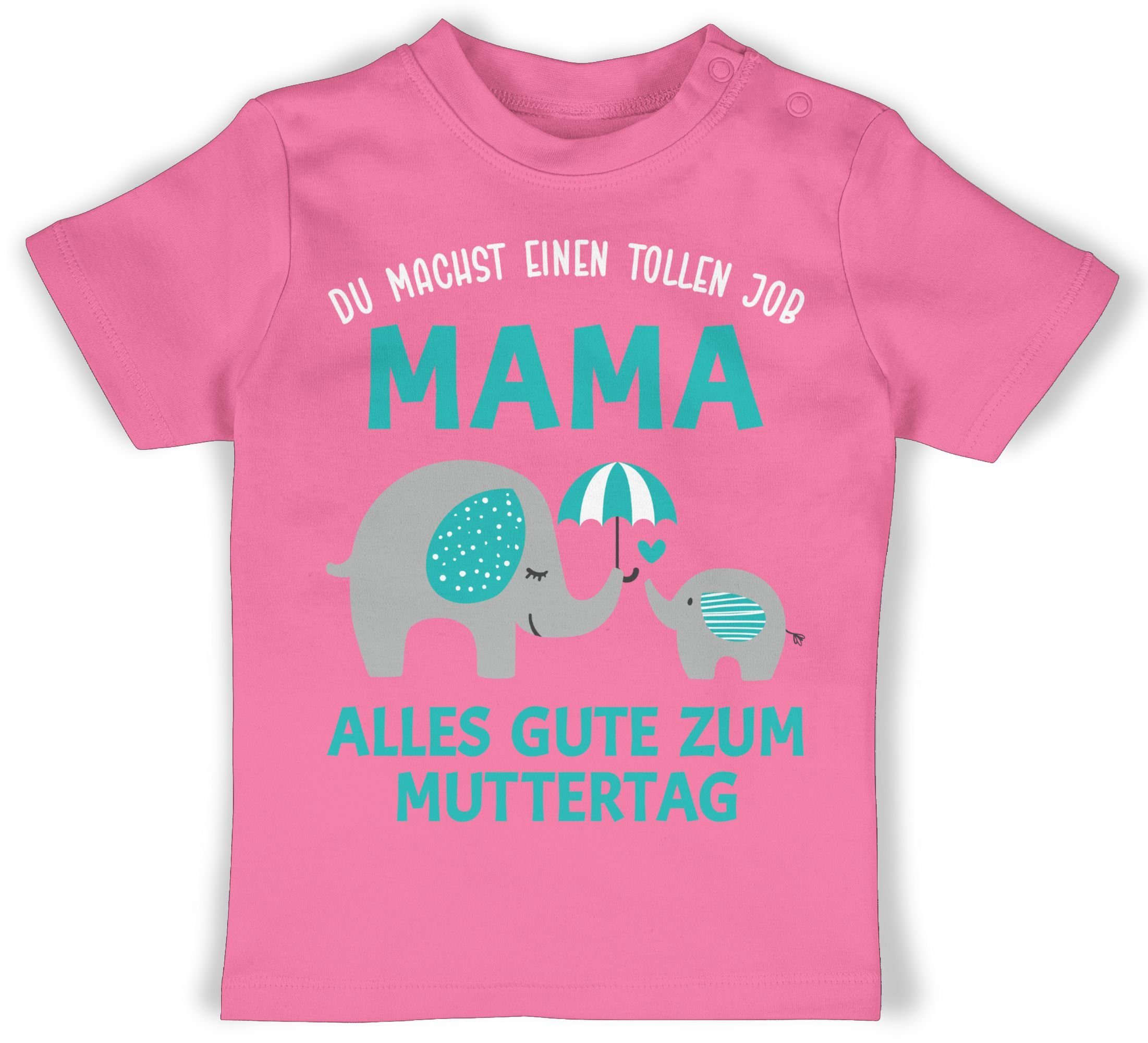Du T-Shirt Shirtracer Zum tollen einen Pink 1 machst Mama Geschenk Muttertagsgeschenk Muttertag Job - 1