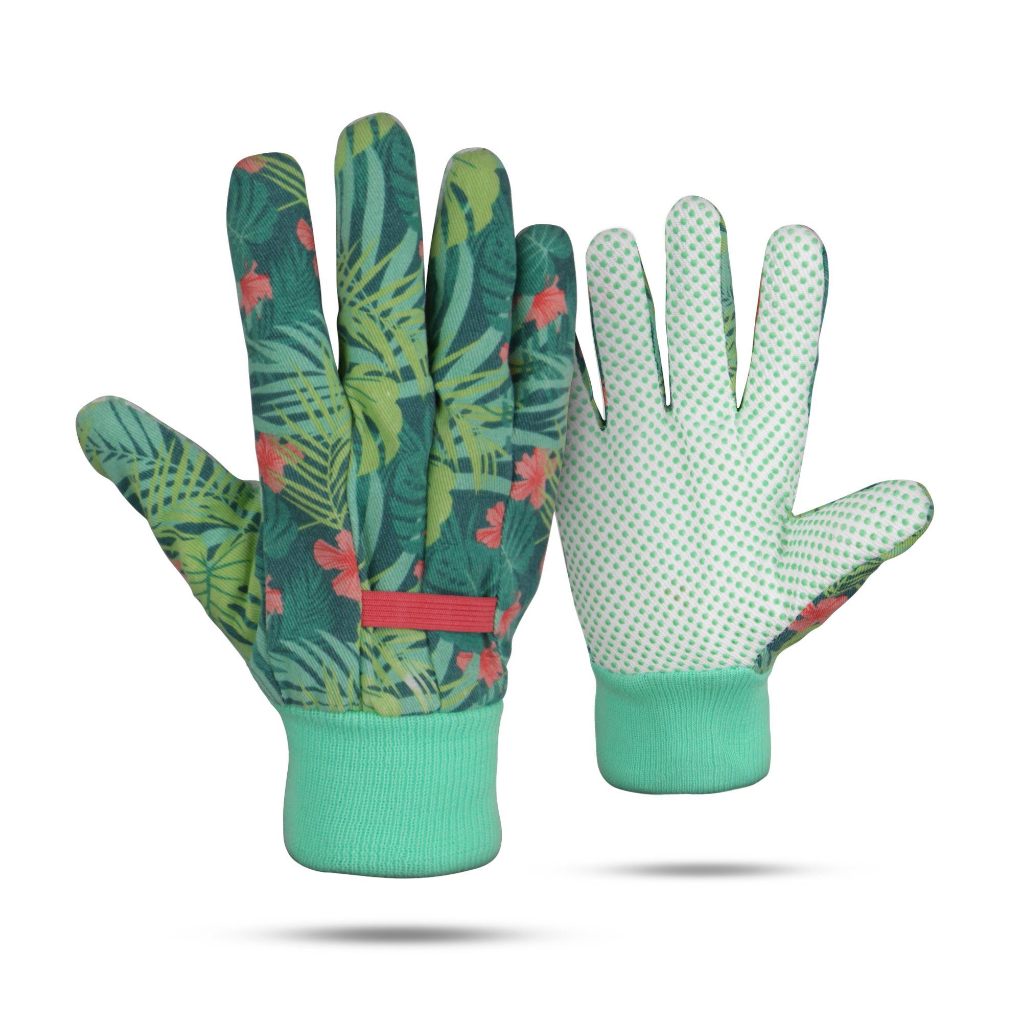 SPONTEX Gartenhandschuhe Schutzhandschuh Flower (4 Paar) Schutzhandschuh für Damen/Herren - Antirutsch Beschichtung