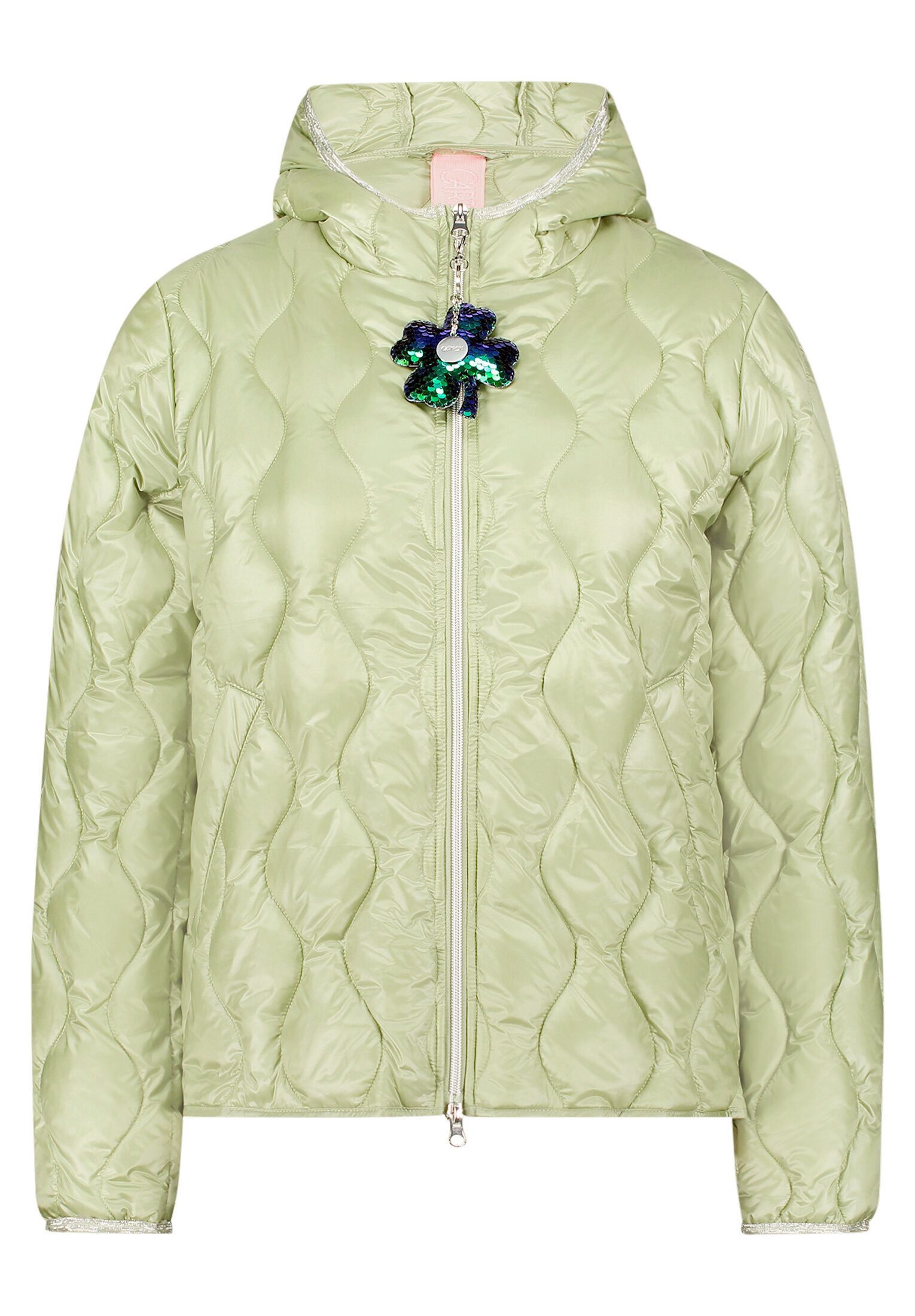 Cartoon Steppjacke Damen mit Eingrifftaschen