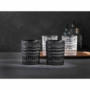 Nachtmann Tumbler-Glas Ethno 2er Set Schwarz 304 ml, Kristallglas