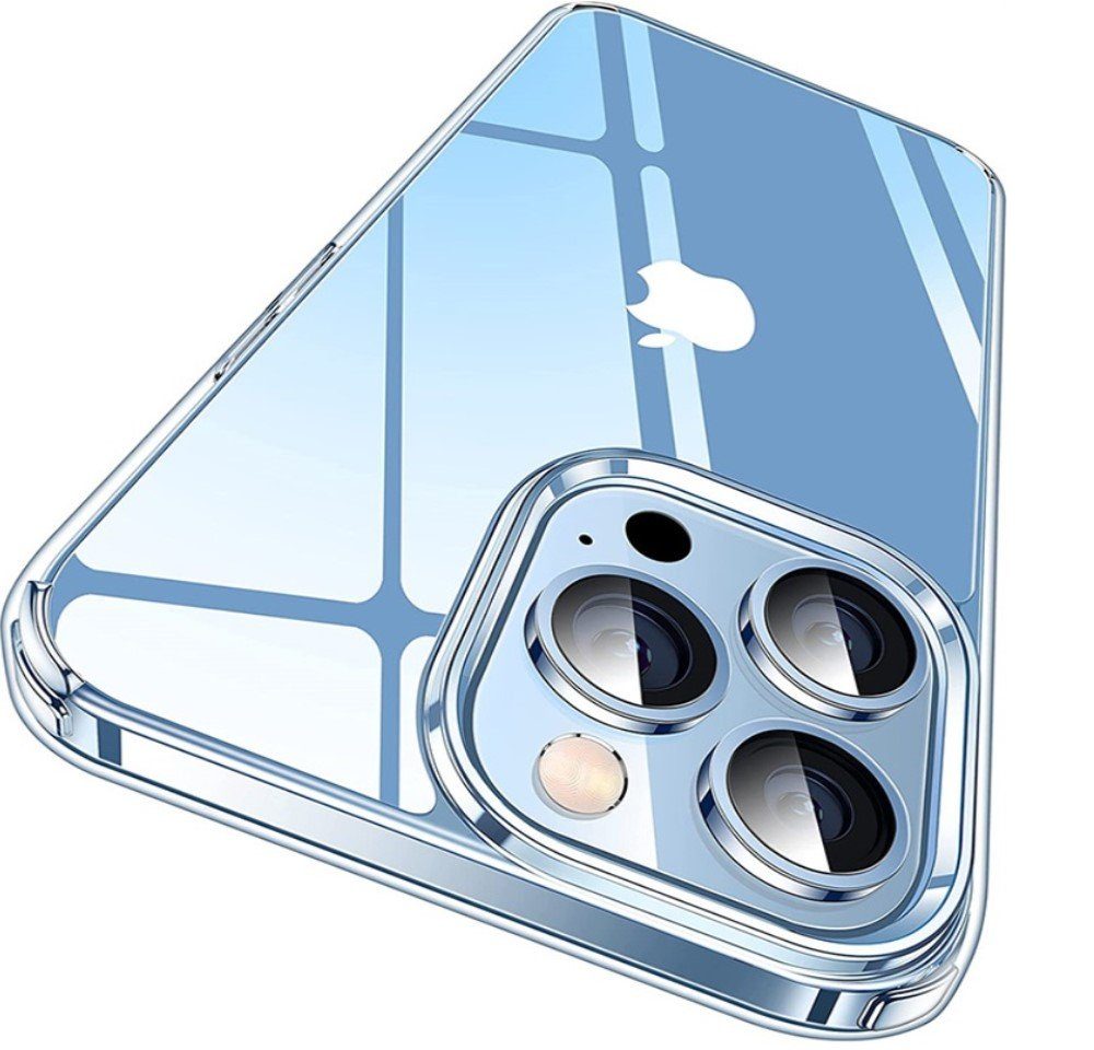 OLi Sichtschutzfolie Transparente Hülle mit für Privacy Stoßfeste Pro, Schutz Sichtschutzglas 6,7 IPhone Zoll, 2-St), 15 Kamera Displayschutz TPU & (Spar-Set, Silikon mit