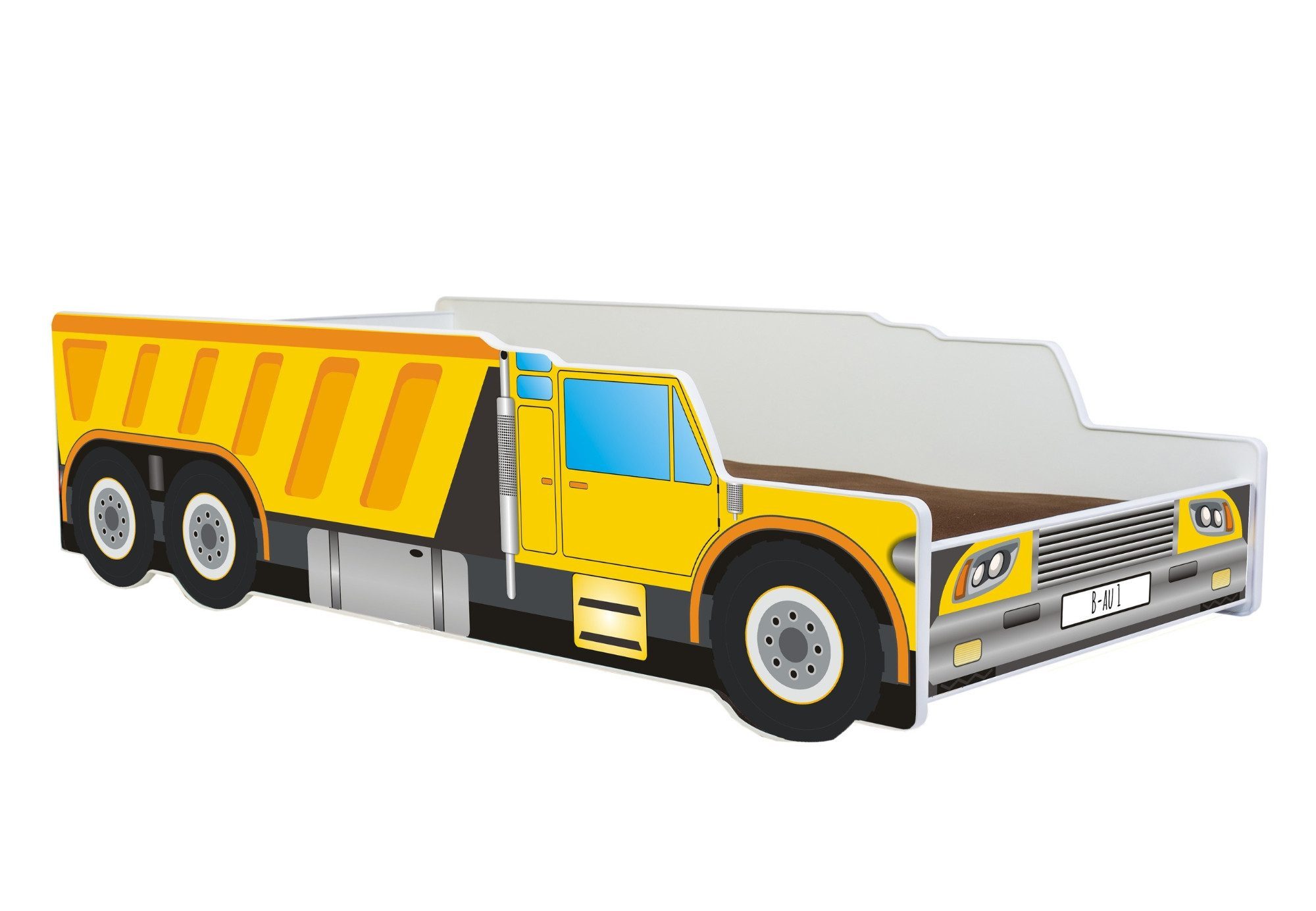 Kids Collective Autobett Kinderbett Jugendbett Baustelle in 70x140 80x160 m günstig online kaufen