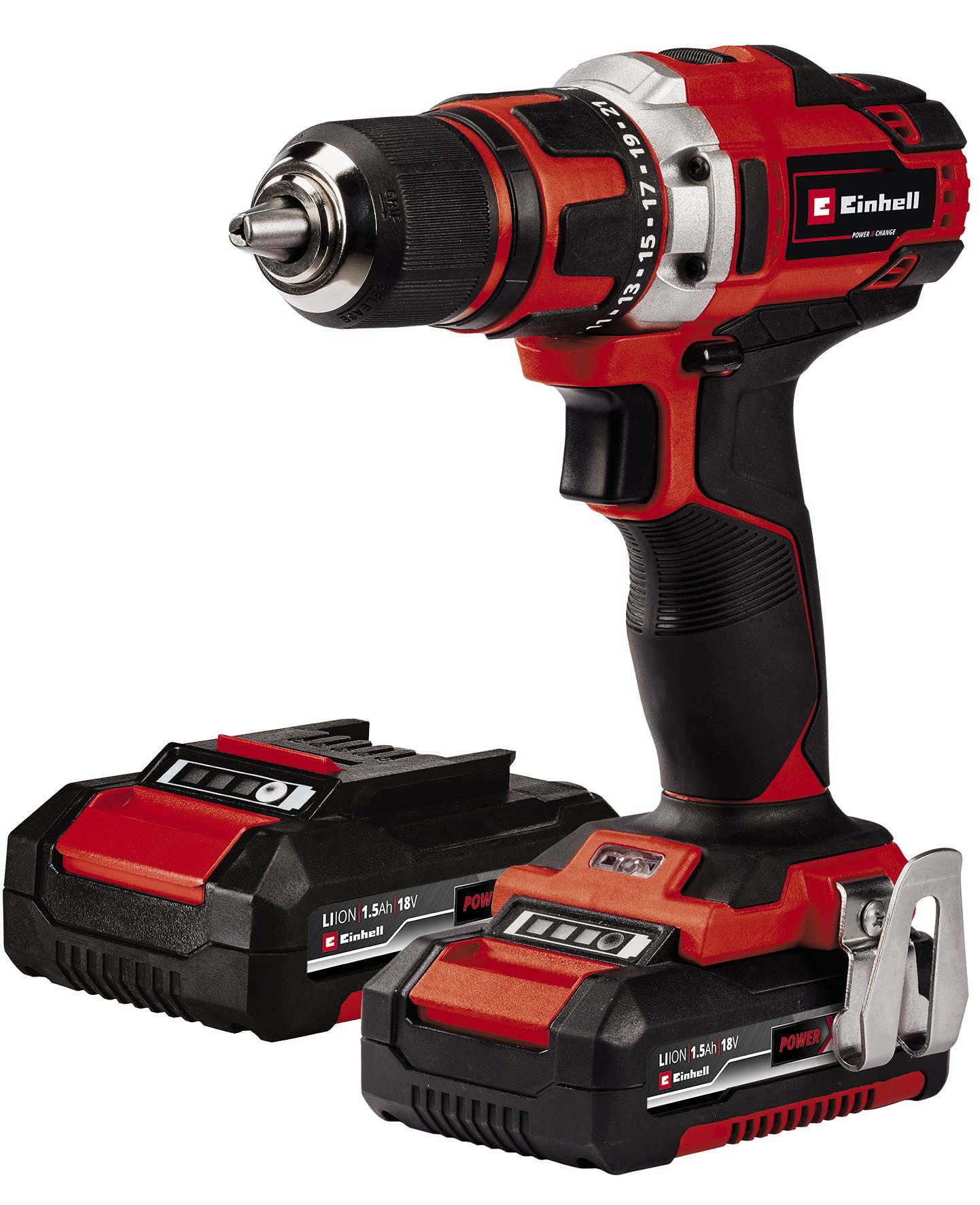 Einhell Akku-Bohrschrauber TE-CD 18/40-1 Li, (Set, 4-tlg), mit 2x 1,5 Ah PXC-Akkus und Aufbewahrungskoffer