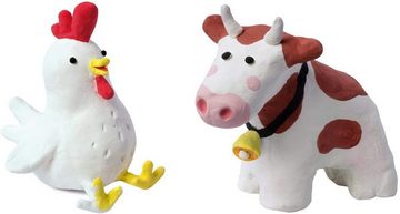 Modelliermasse EFA PLAST classic Kids 2kg weiß im Eimer inkl. 14 Farben (Spar-Set), Ideal für Ostern zum Basteln