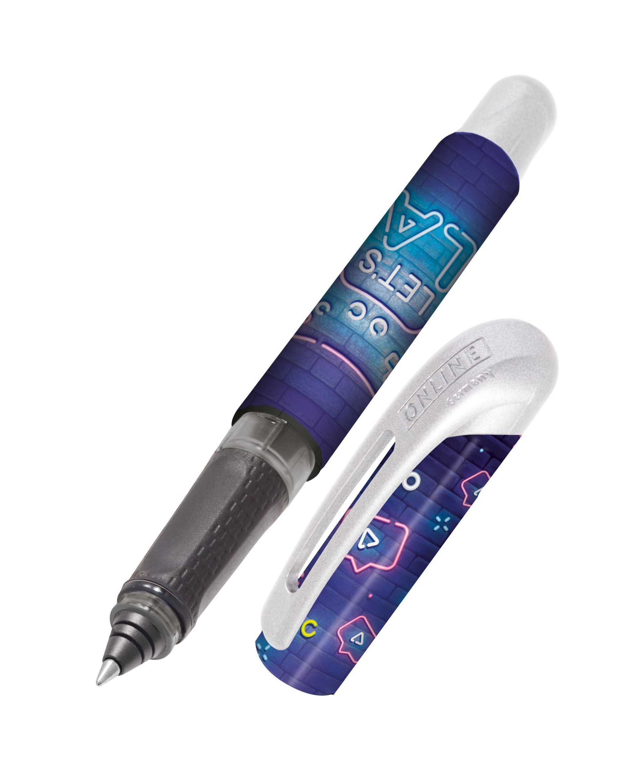 Online Pen Tintenroller College Tintenpatronen-Rollerball, ergonomisch, ideal für die Schule, hergestellt in Deutschland Let's Play