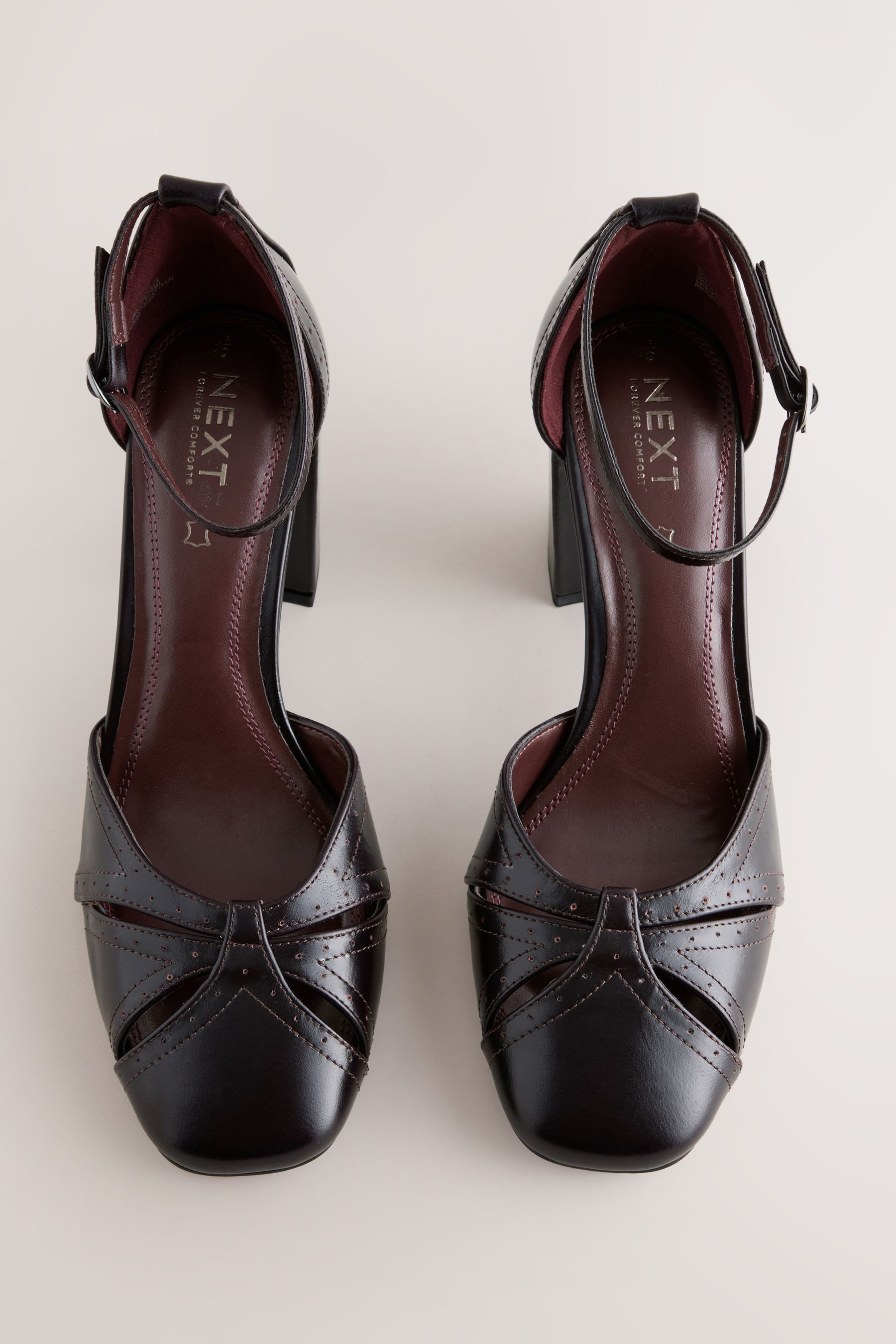 Next Forever Comfort® Ledersandalen mit Knöchelriemen High-Heel-Sandalette (1-tlg)