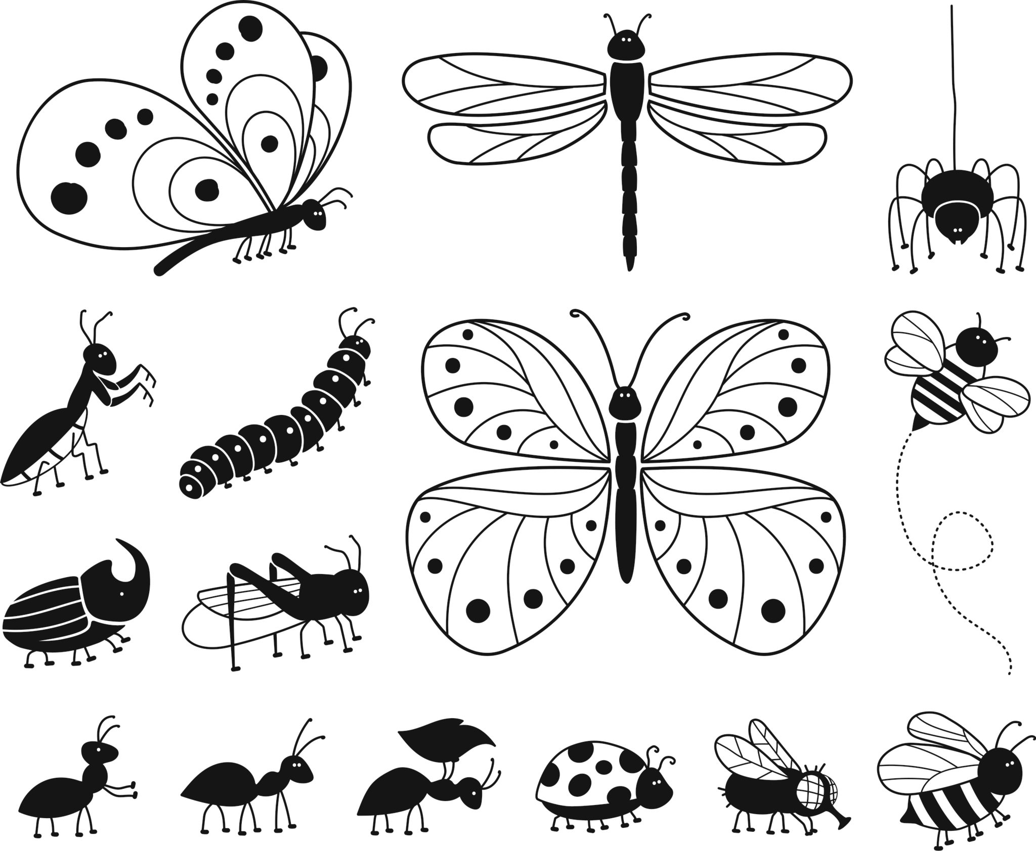 Heyda 3X Heyda 204888673 Stempelset Insekten Stempelkissen