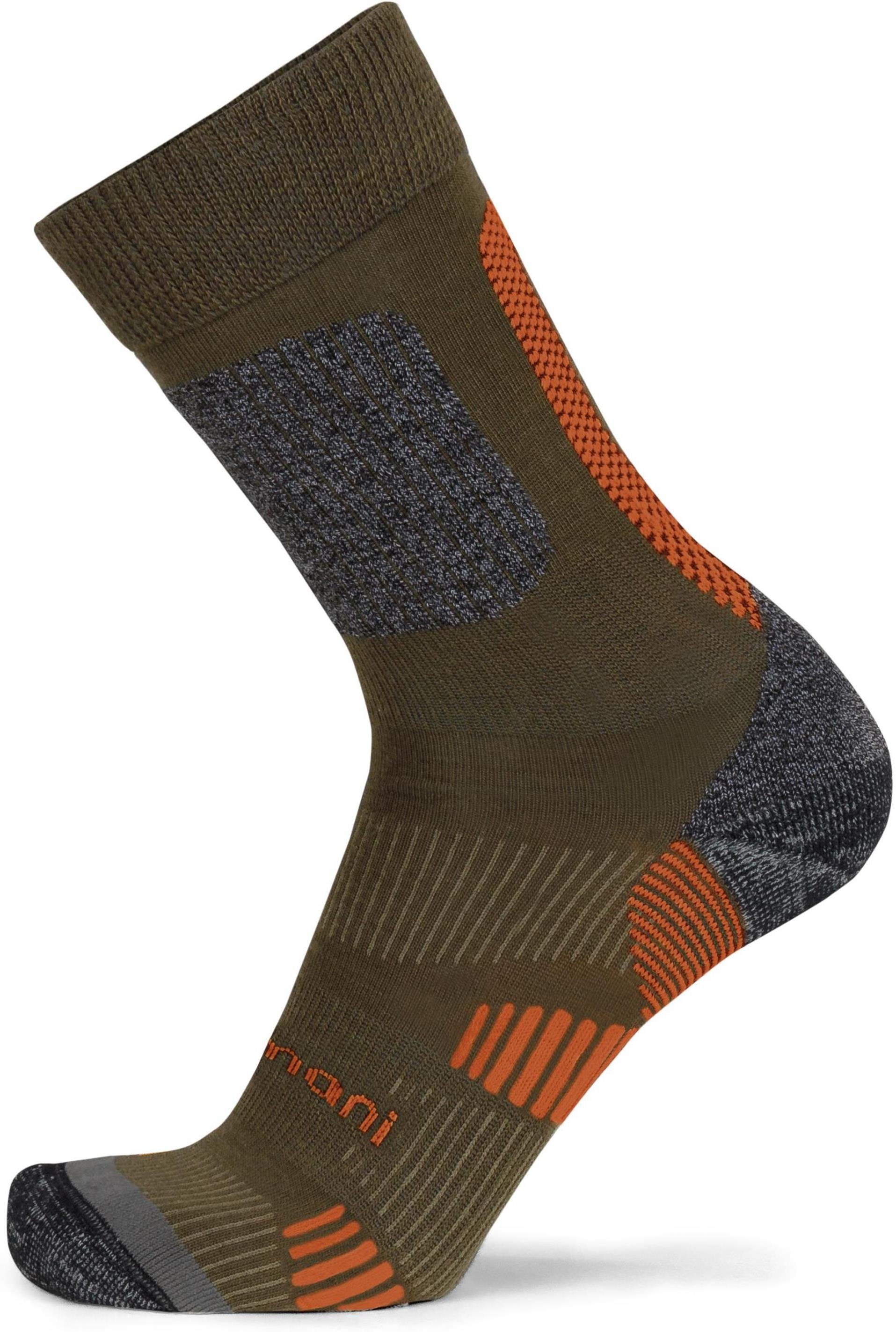 Frotteesohle Trekking Oliv Sportsocken Socken normani Merino (2 mit Merinowolle Paar) hochwertige 2