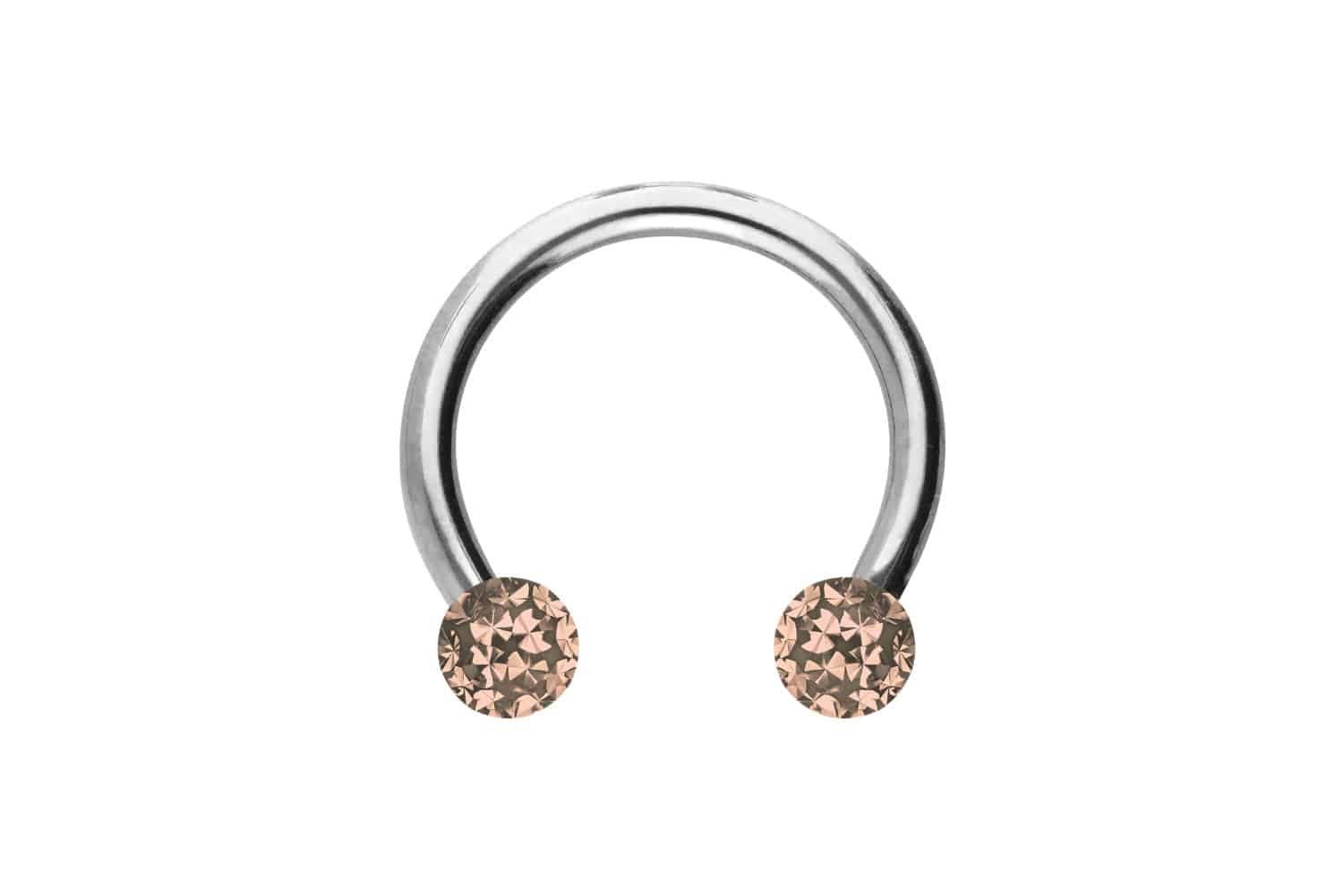 Nasenpiercing Titan Hufeisenring EPOXY-KUGELN