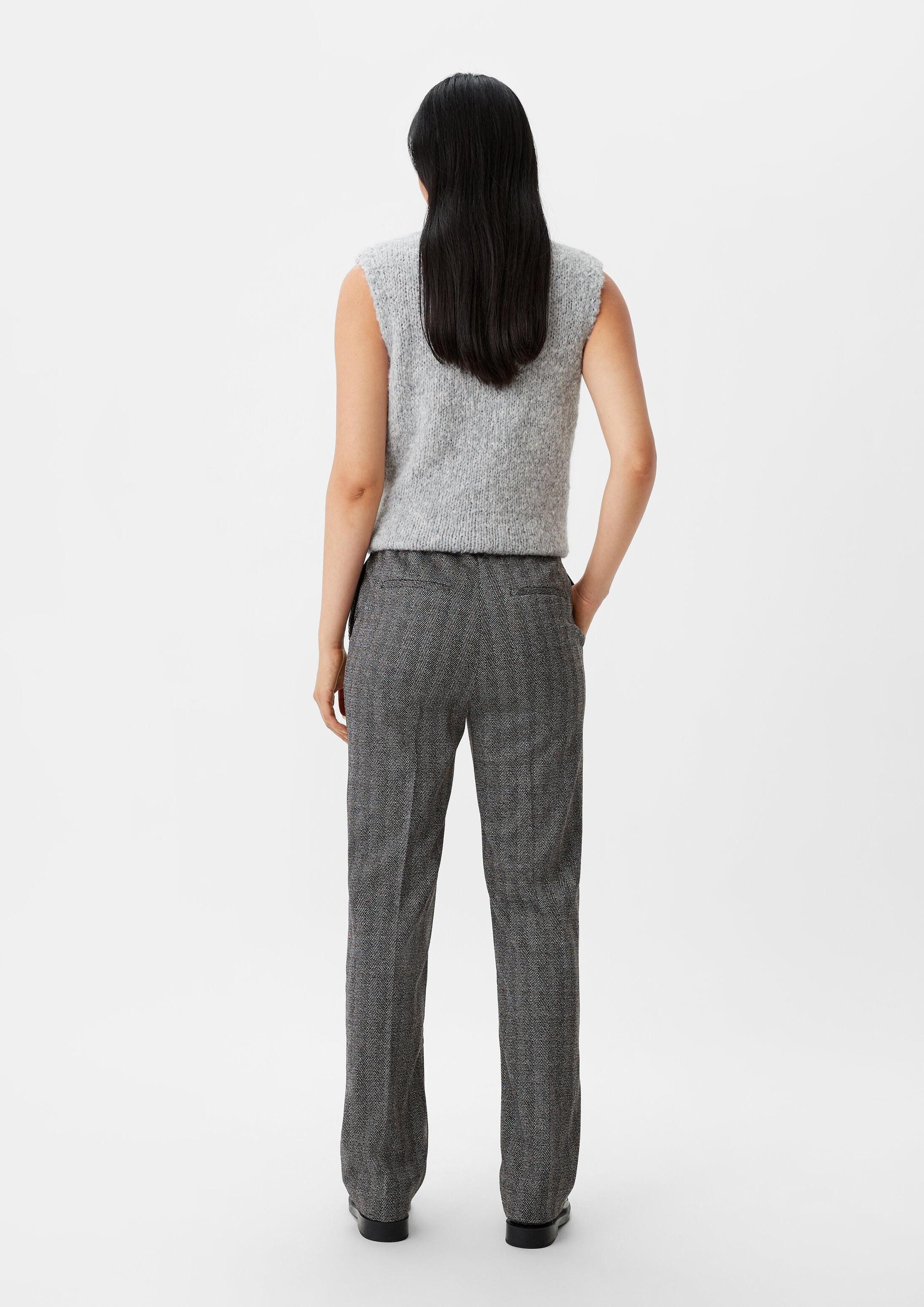 comma Chinos Hose Regular: Stoffhose aus Viskosestretch