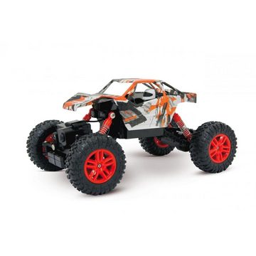 Jamara RC-Auto Hillriser Crawler 4WD, Maßstab 1:18, orange, 2,4 GHz Funk, ferngesteuertes Offroad Fahrzeug
