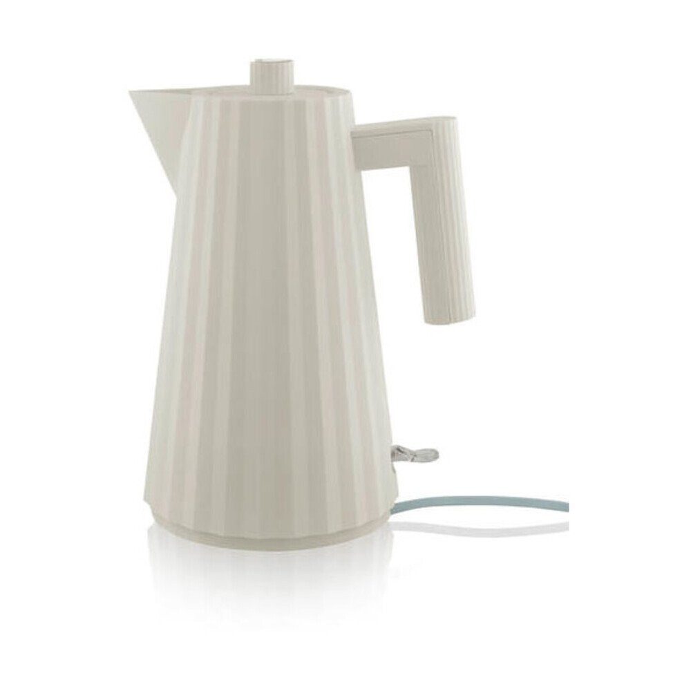 Alessi Geschirr-Set Wasserkocher 1,7 l 2400 W Plissé weiss, thermoplastisches Harz