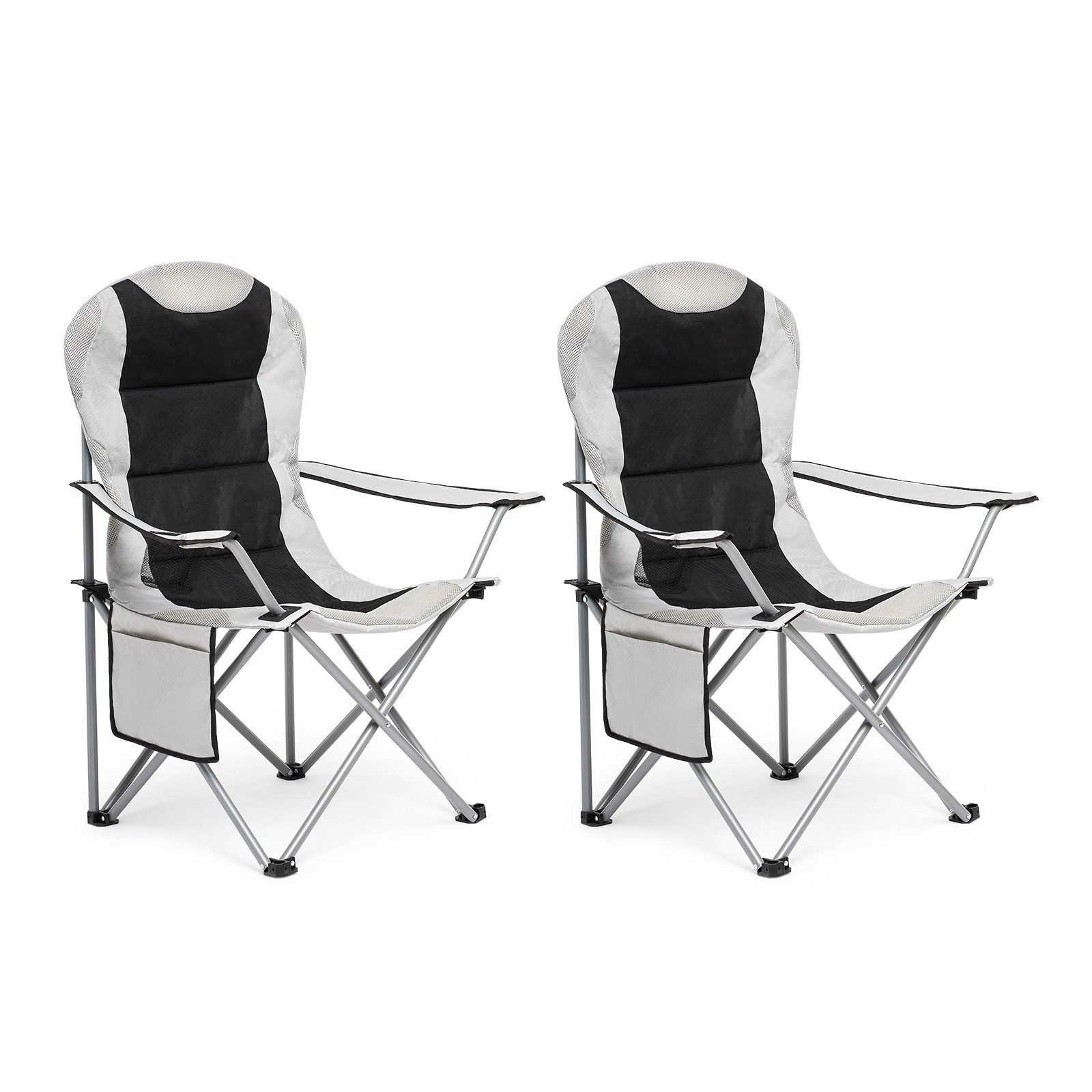 Mondeer Campingstuhl (2er Set) (2 St), Baumwollkissen tragbar