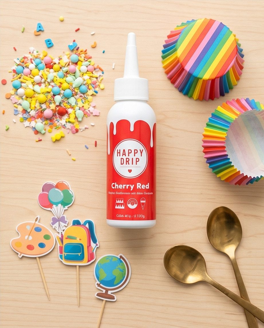 little Birthday Muffinform Set zur Einschulung mit Girlande, Luftballons, Back-Set und Streusel, komplettes Set zur Einschulung