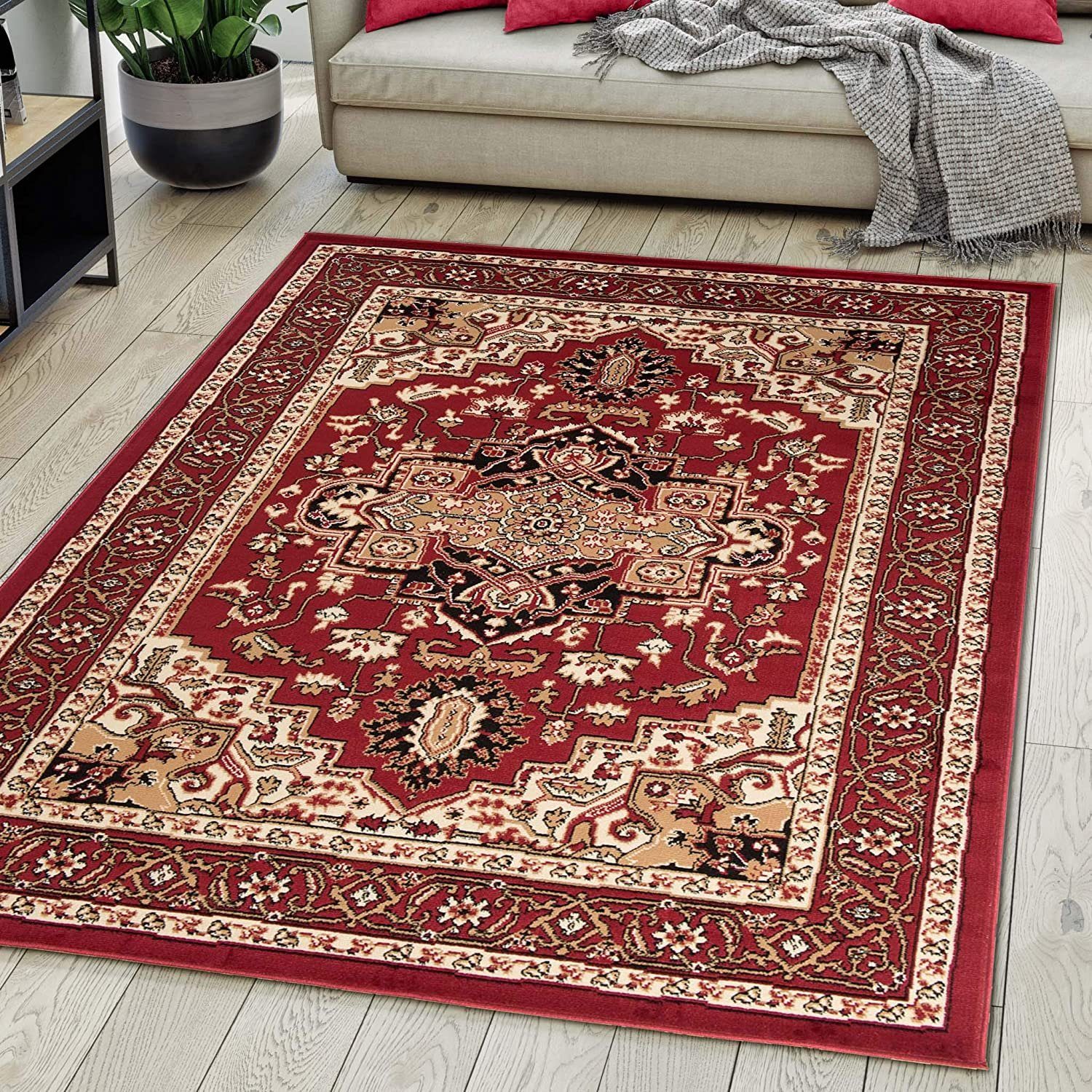 Mazovia Orientteppich DY-EUFRAT-Q011A-BLACK, 140x200, Orientalisch, Blumenm günstig online kaufen