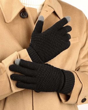 KIKI Abendhandschuhe Handschuhe HerrenWinter Warme Thermo Fleece für Outdoor Sport Laufen