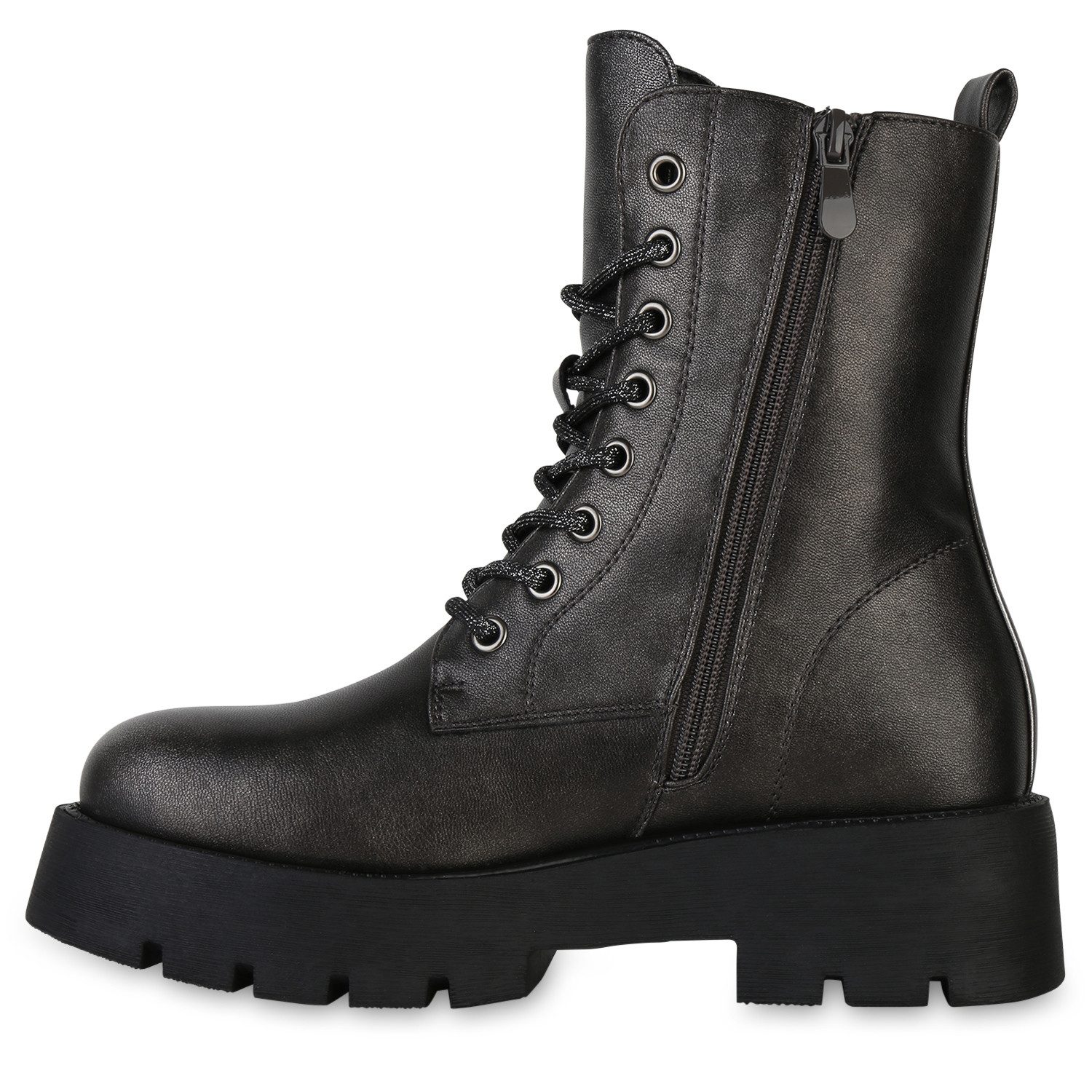 VAN HILL 841446 Schnürstiefelette Damen Leicht Gefütterte Schnürstiefelette günstig online kaufen