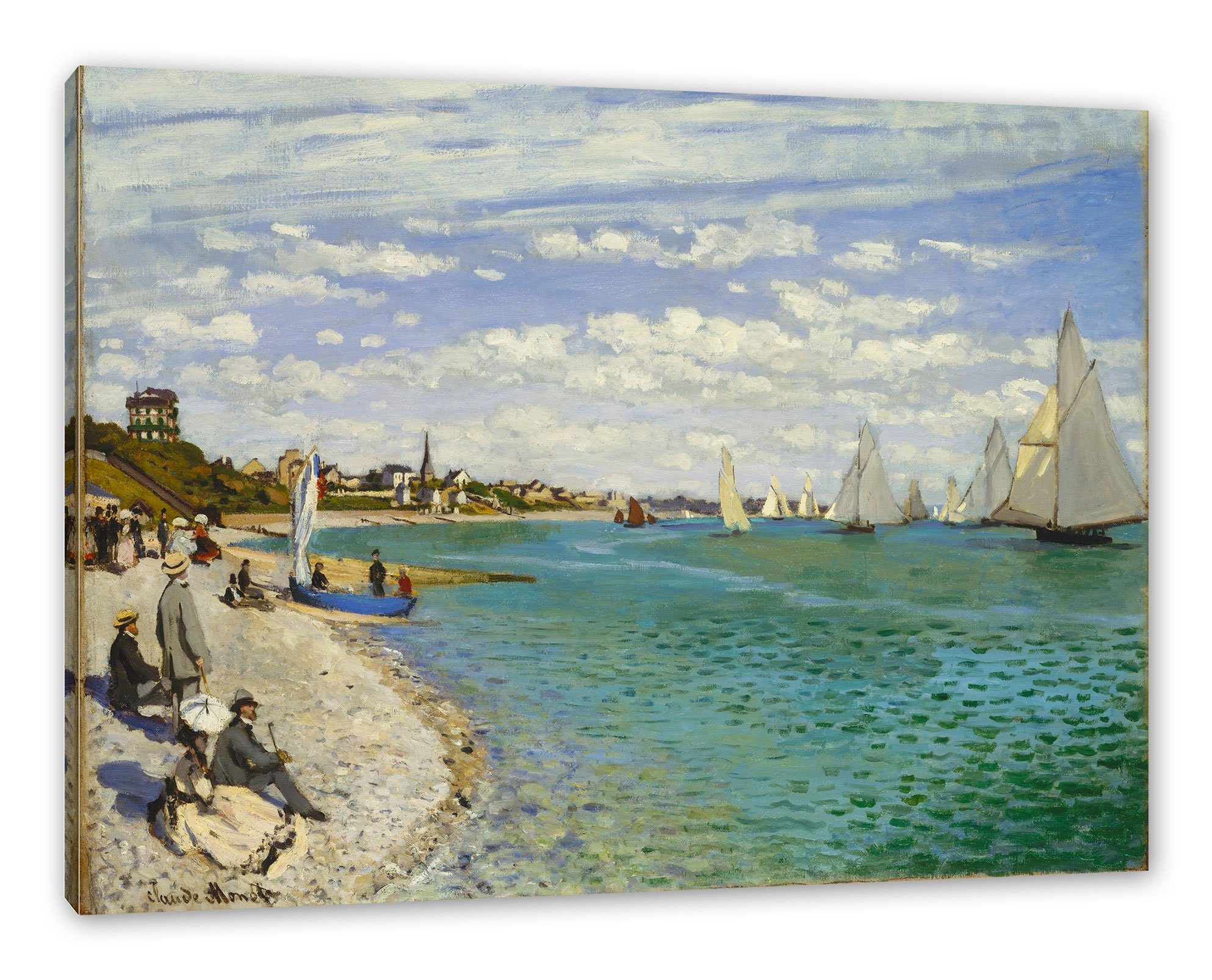 Pixxprint Leinwandbild Claude Monet - Regatta günstig online kaufen