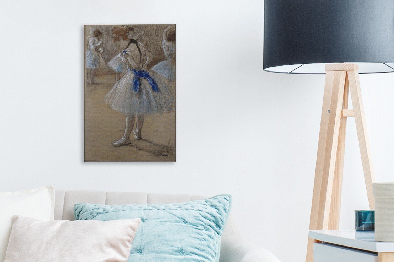 OneMillionCanvasses® Zackenaufhänger, Leinwandbild Tänzerin cm fertig Gemälde, Degas, Gemälde Edgar von inkl. Leinwandbild (1 - 20x30 St), bespannt