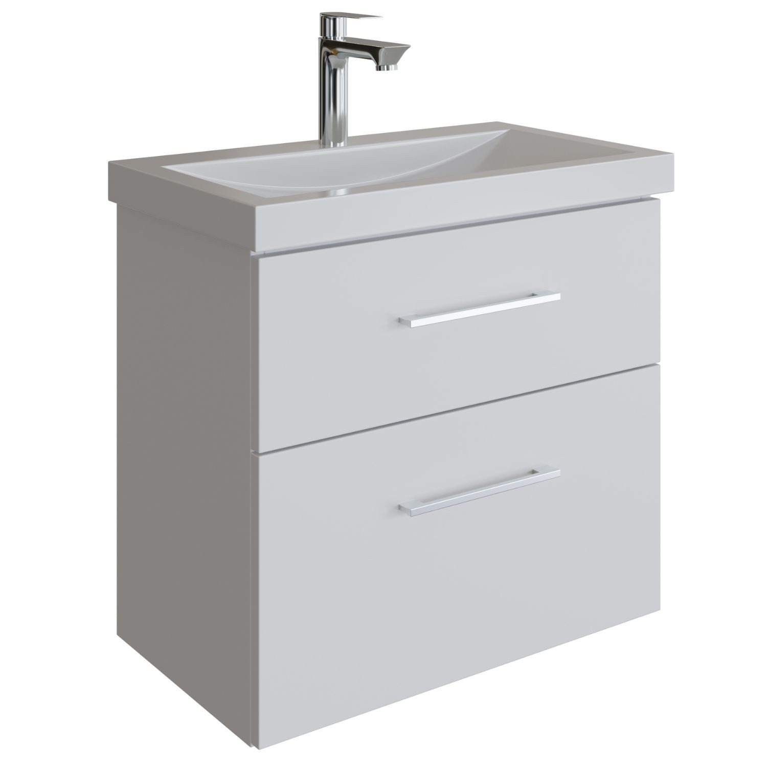 Planetmöbel Waschtisch Waschtischunterschrank 63cm weiß mit Keramikwaschbec günstig online kaufen