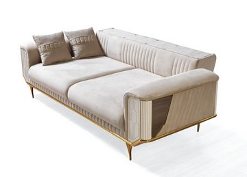 JVmoebel Wohnzimmer-Set Luxus Sofagarnitur 3+3+1 Couch Polster Möbel Dreisitzer Set Sofort, (3-St), Made in Europa