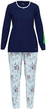 GÖTZBURG Pyjama (2 tlg) mit floralem Print undkleiner Schleife als Hingucker